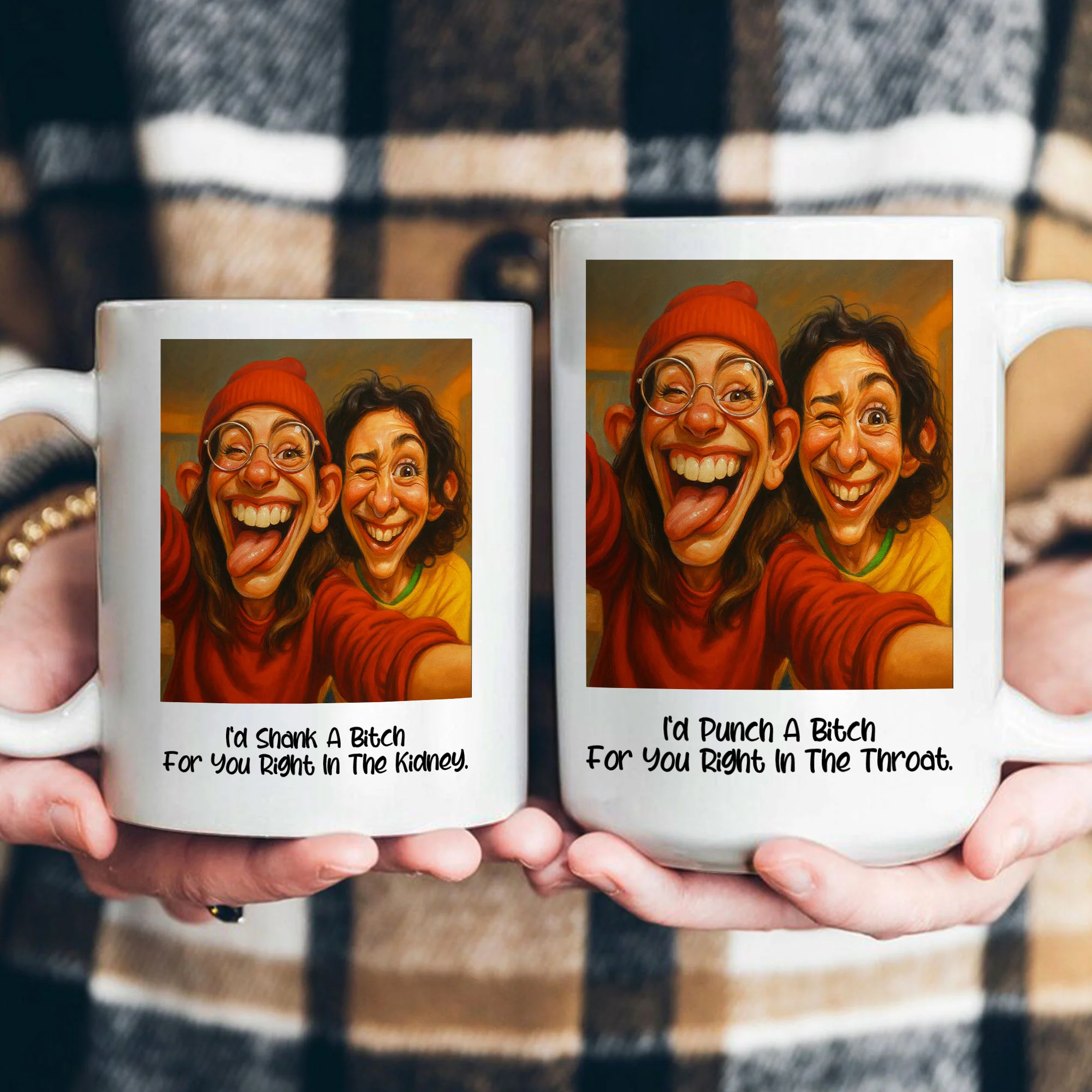 Caricature Your Photo Best Friends - Custom Cartoon Drawing From Photo - Personalized Photo Mug - Image 5