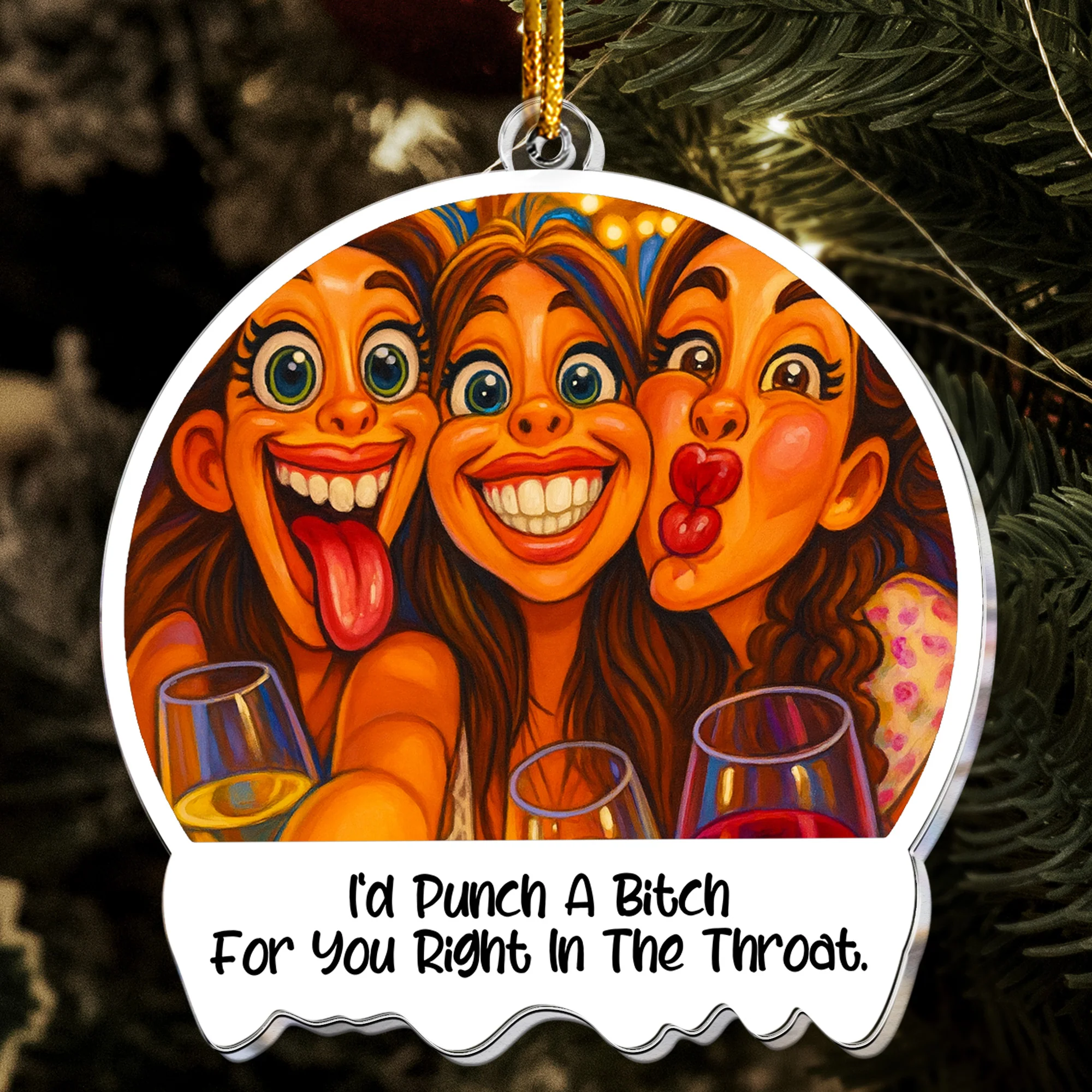 Caricature Your Photo For Besties, Friends - Personalized Acrylic Photo Ornament - Image 4