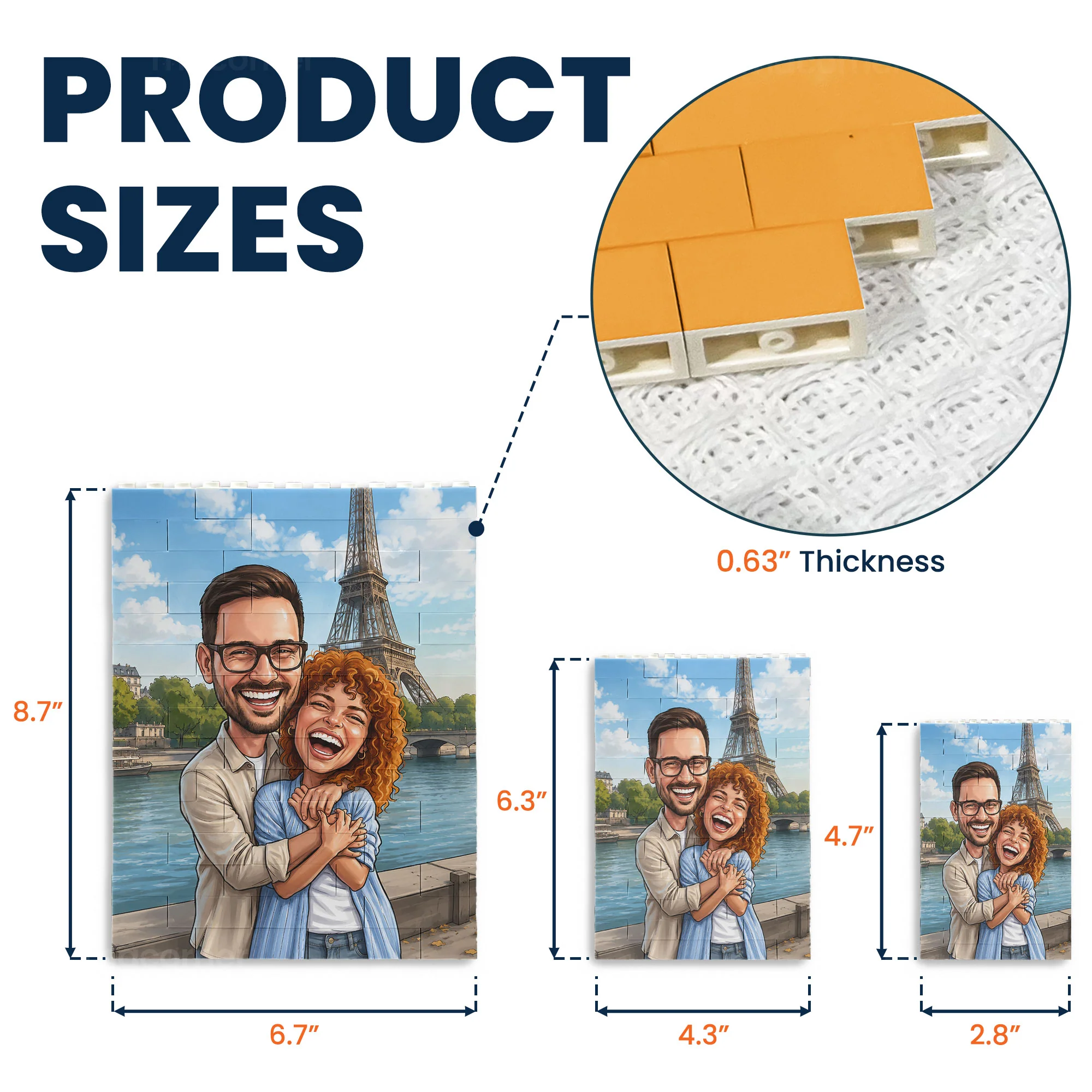 Caricature Your Photos - For Couples, Family, Funny Gifts - Personalized Building Blocks - Image 11