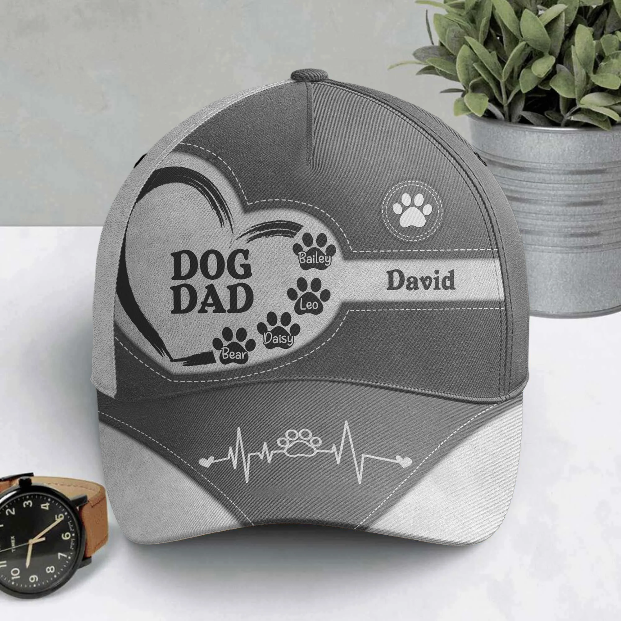 Cat Dad Dog Dad - Personalized Classic Cap - Image 4