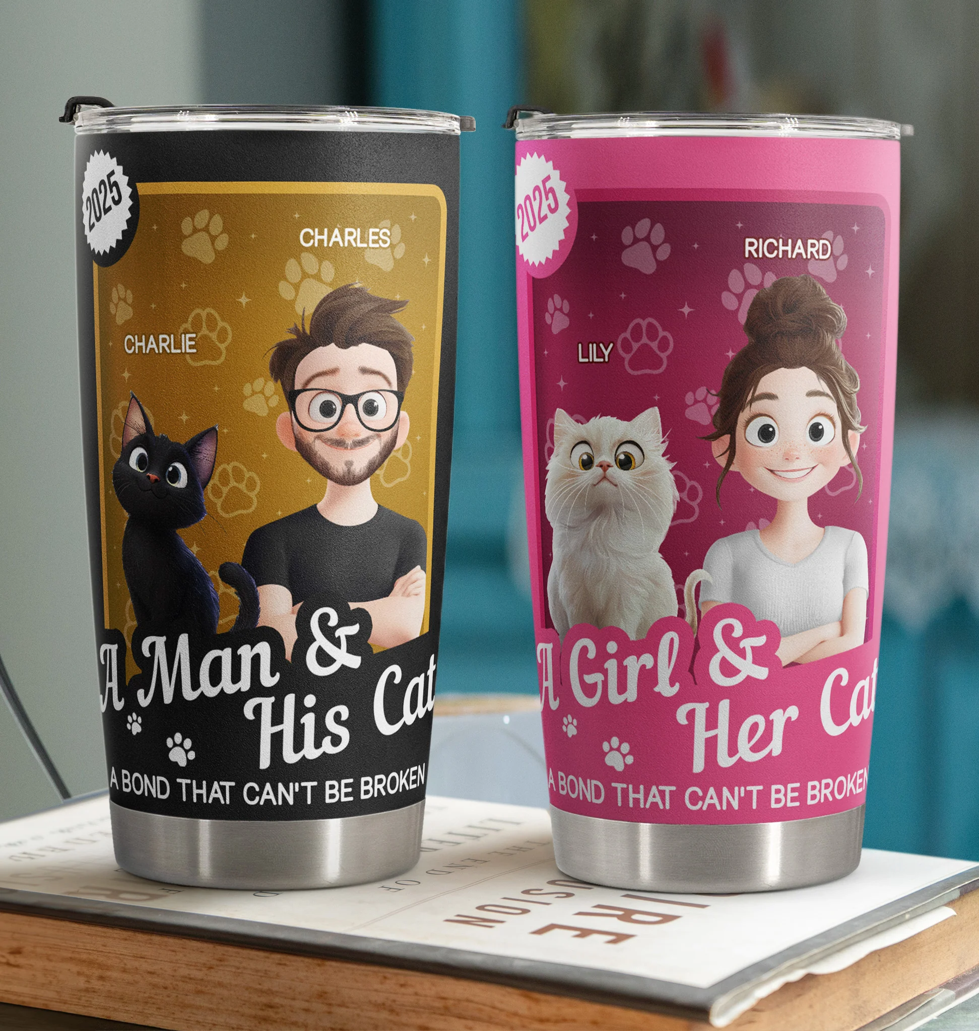 Cat Lover Toy Box - Personalized Tumbler Cup - Image 3