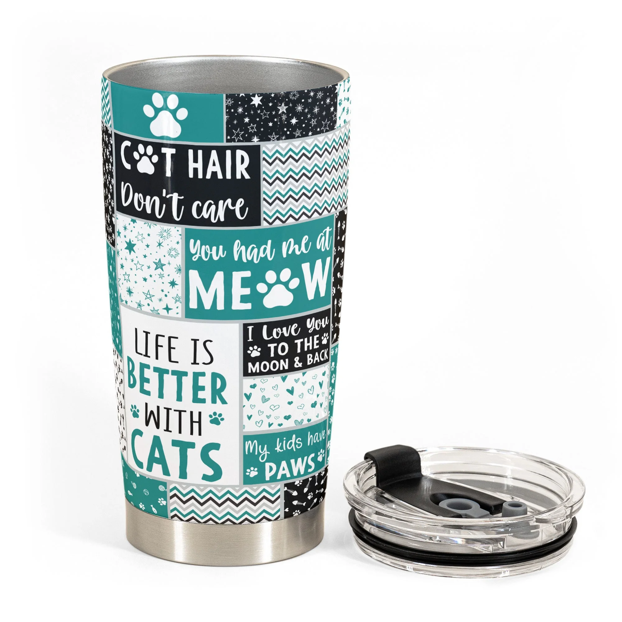 Cat Mom Funny Version - Personalized Tumbler Cup - Image 3
