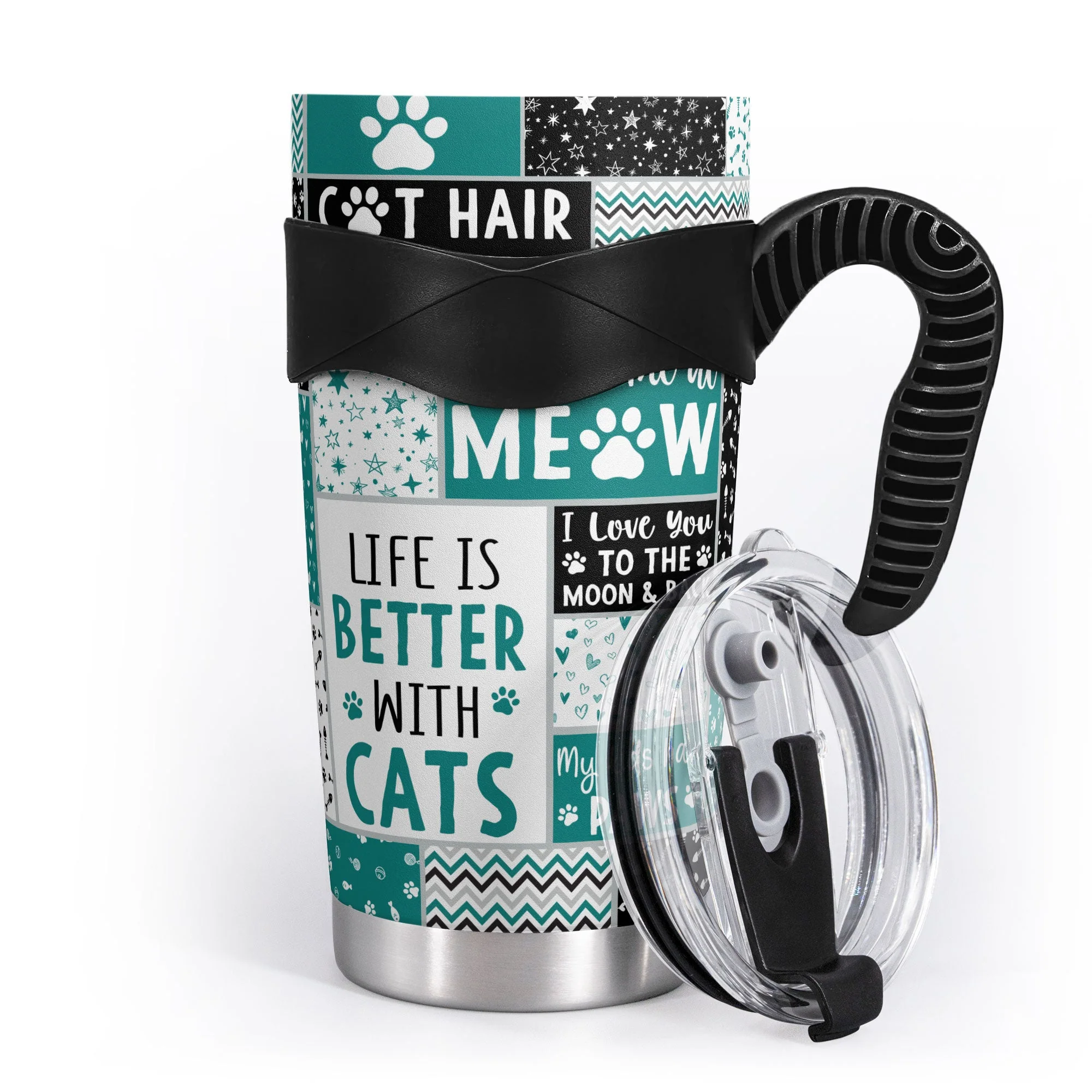 Cat Mom Funny Version - Personalized Tumbler Cup - Image 6