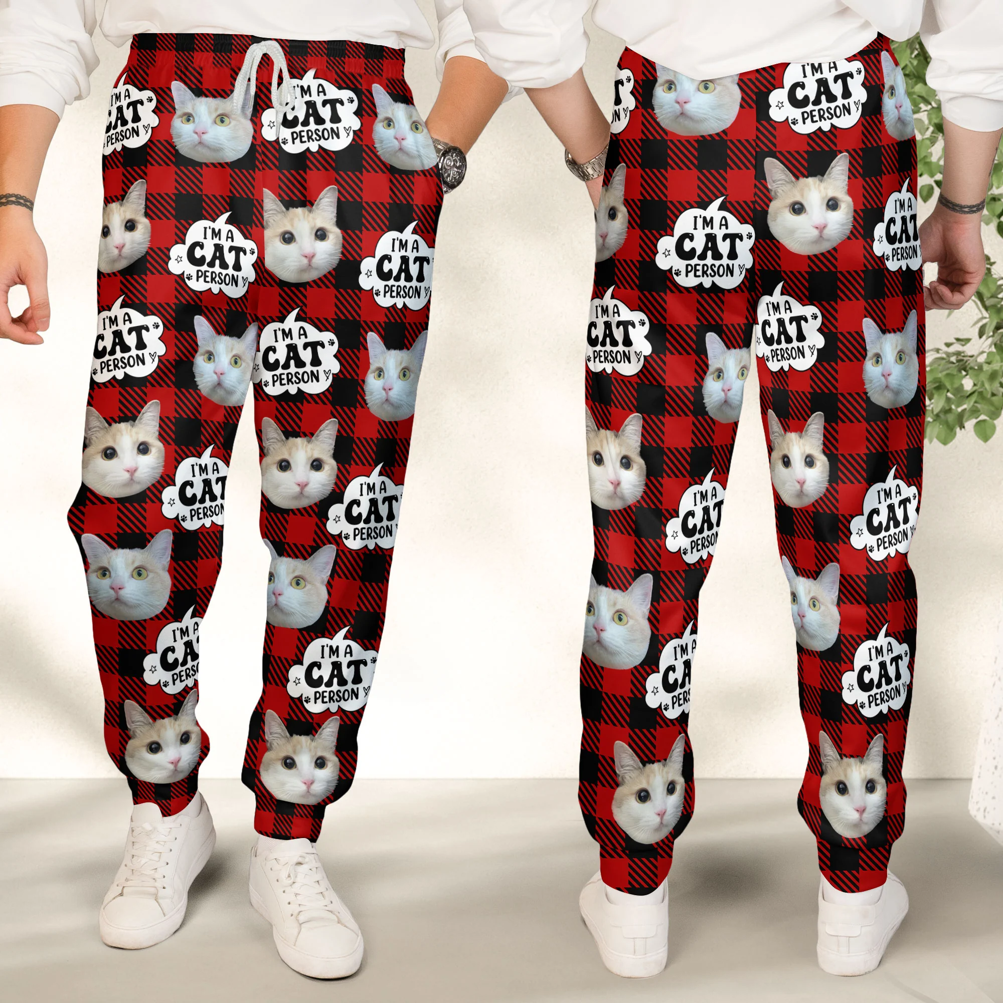 Cat Person - Personalized Photo Sweatpants - Image 4