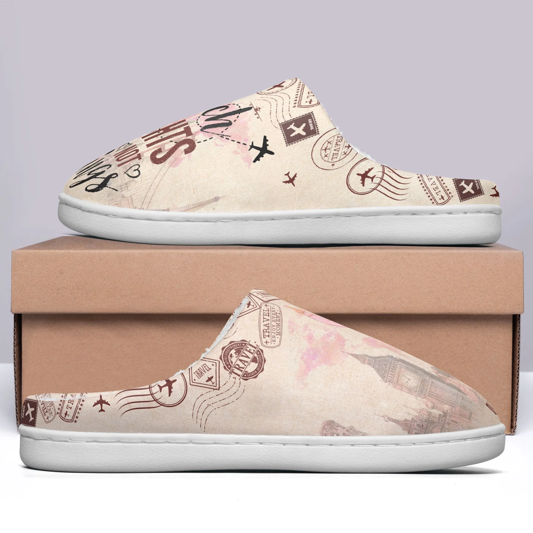 Catch Flights Not Feelings - Personalized Slippers - Image 4