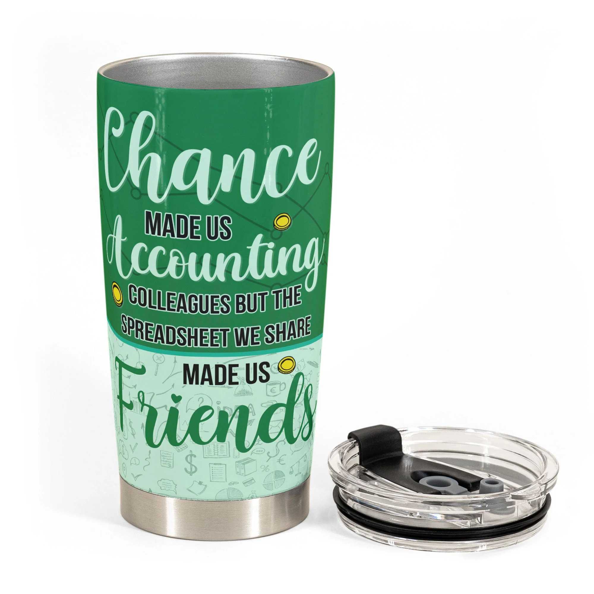 Chance Made Us Accounting Colleagues - Personalized Tumbler Cup - Birthday, Funny Gift For Her/Him, Colleagues, Employees, Accountant - Image 3