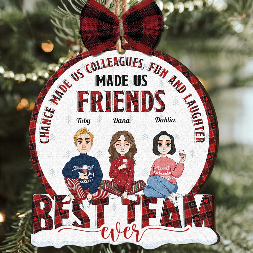 Chance Made Us Colleagues - Personalized Wooden Ornament - Image 7