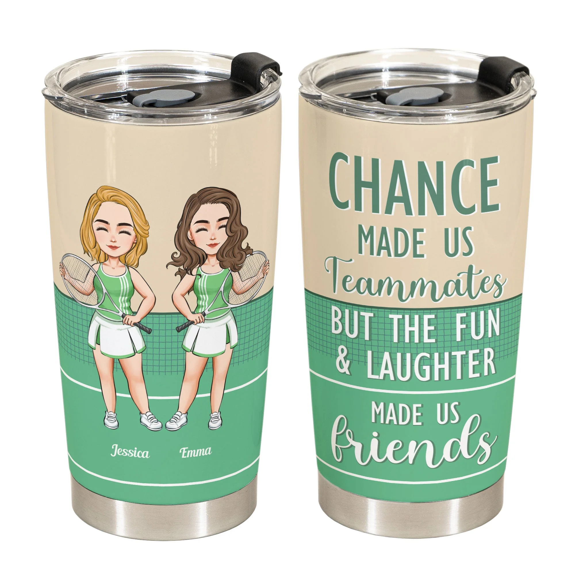 Chance Made Us Teammates - Personalized Tumbler Cup - Image 2