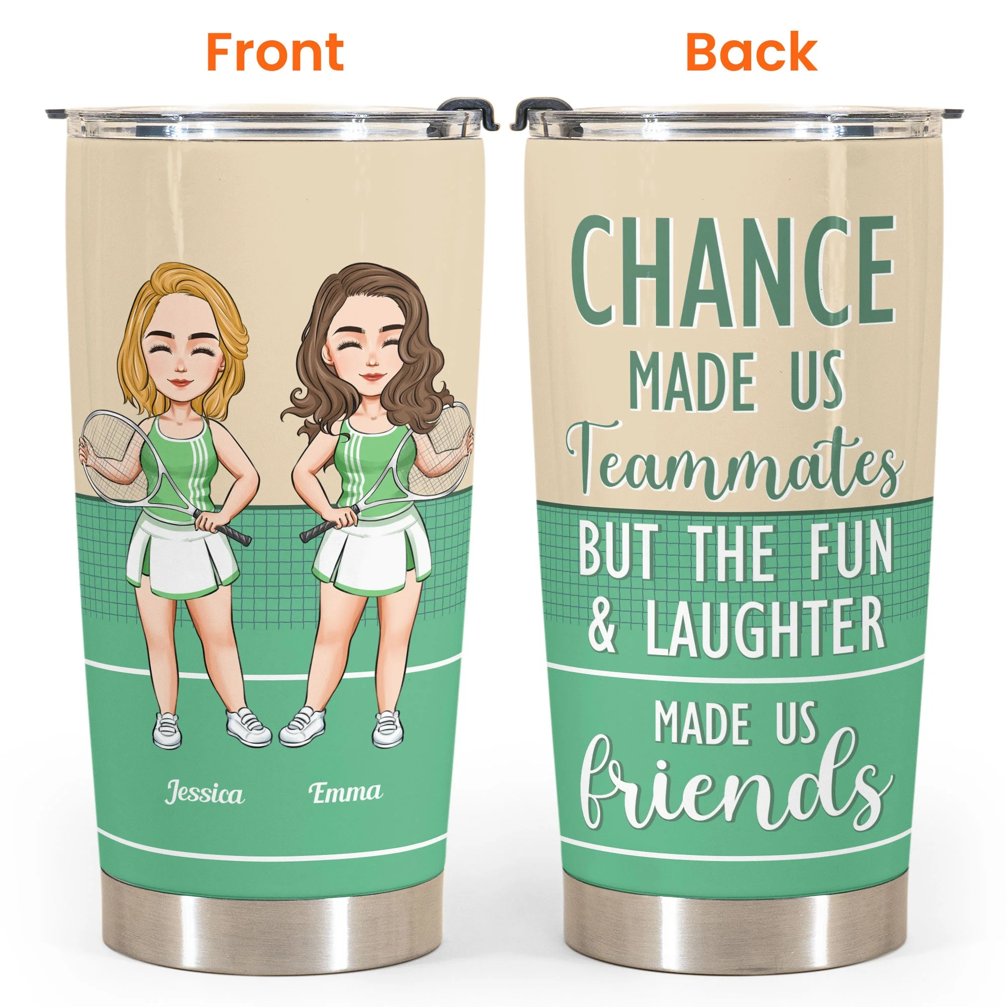 Chance Made Us Teammates - Personalized Tumbler Cup - Image 4