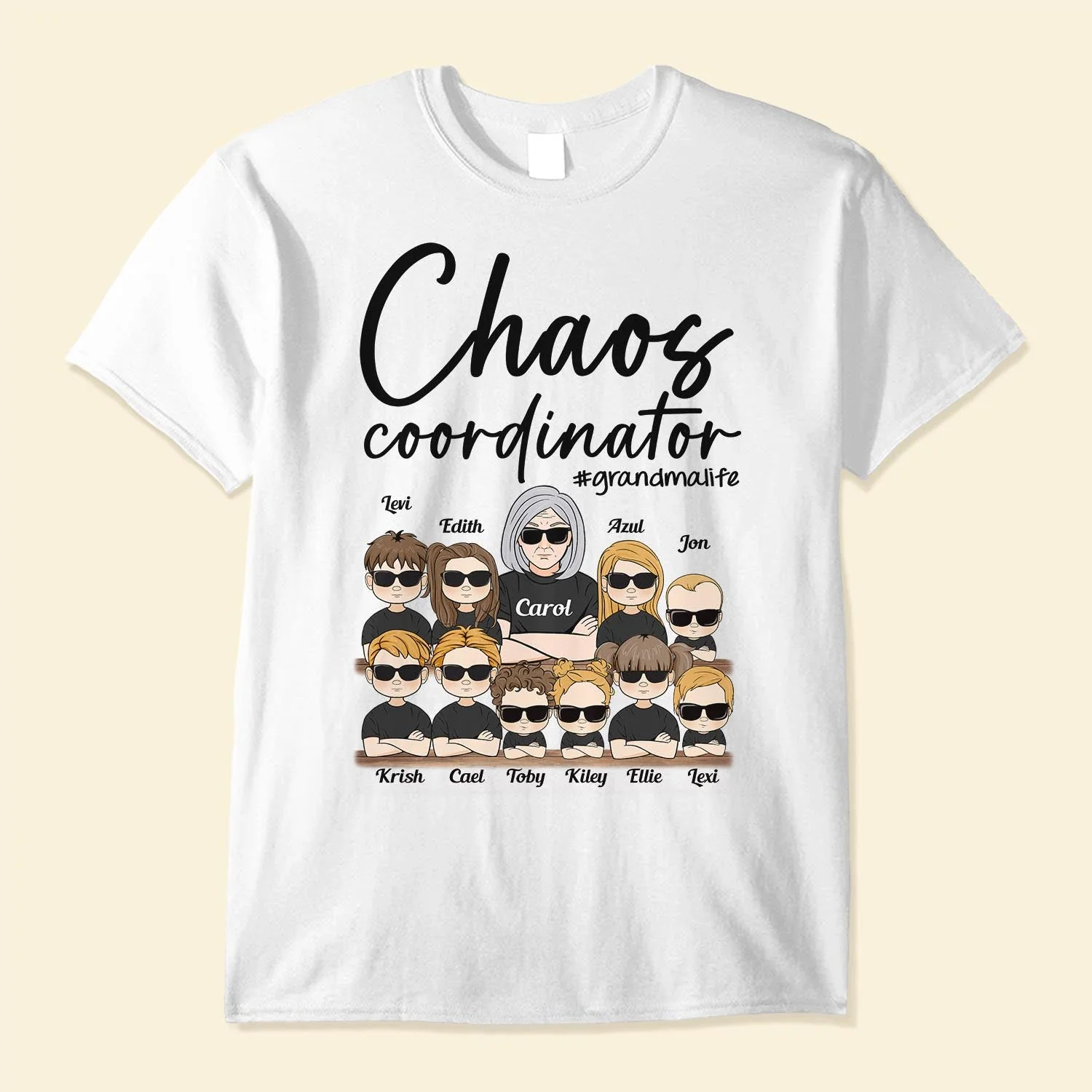 Chaos Coordinator - Personalized Shirt - Birthday, Mother's Day, Funny Gift For Mom, Mother, Grandma, Nana, Mimi