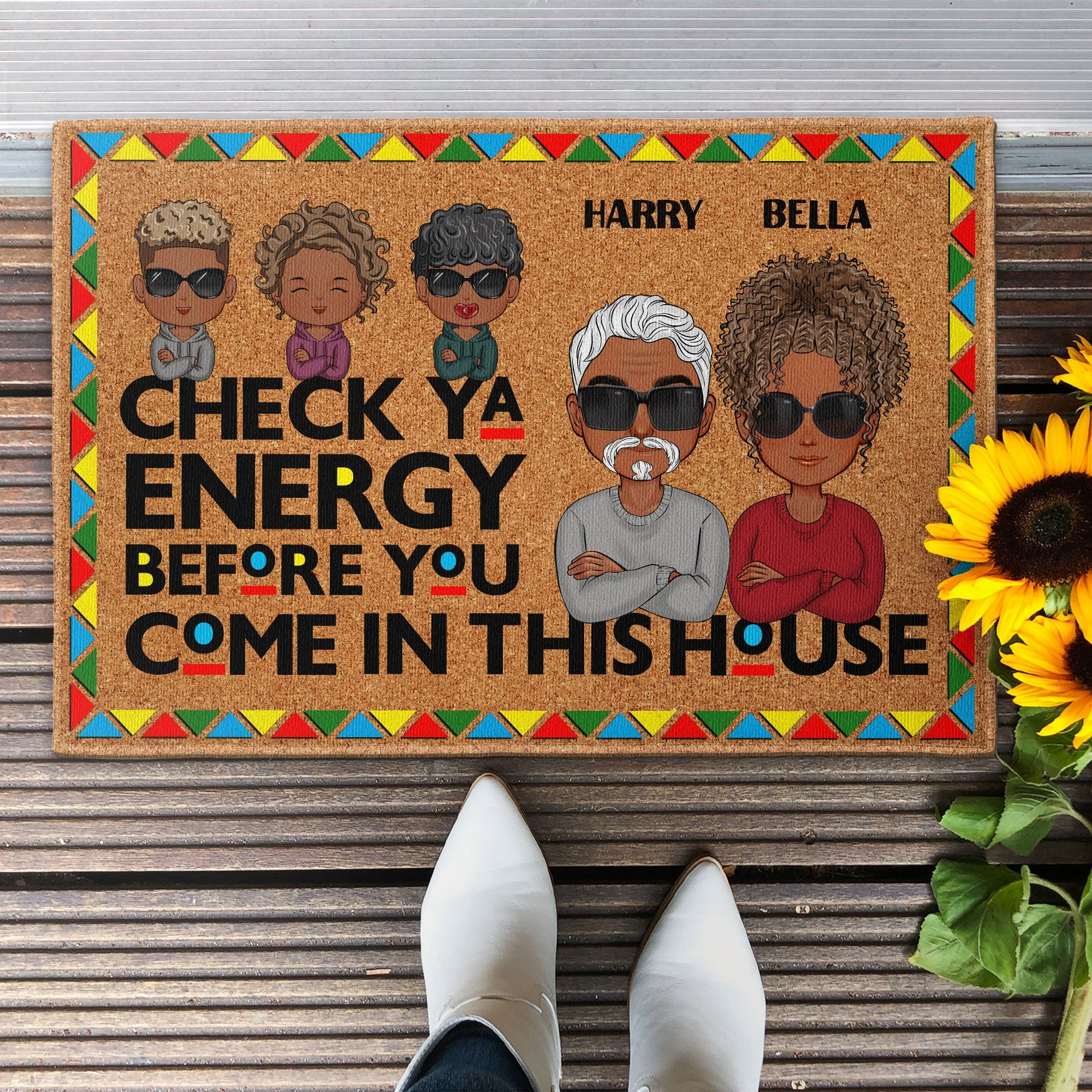 Check Ya Energy - Personalized Doormat - Image 2