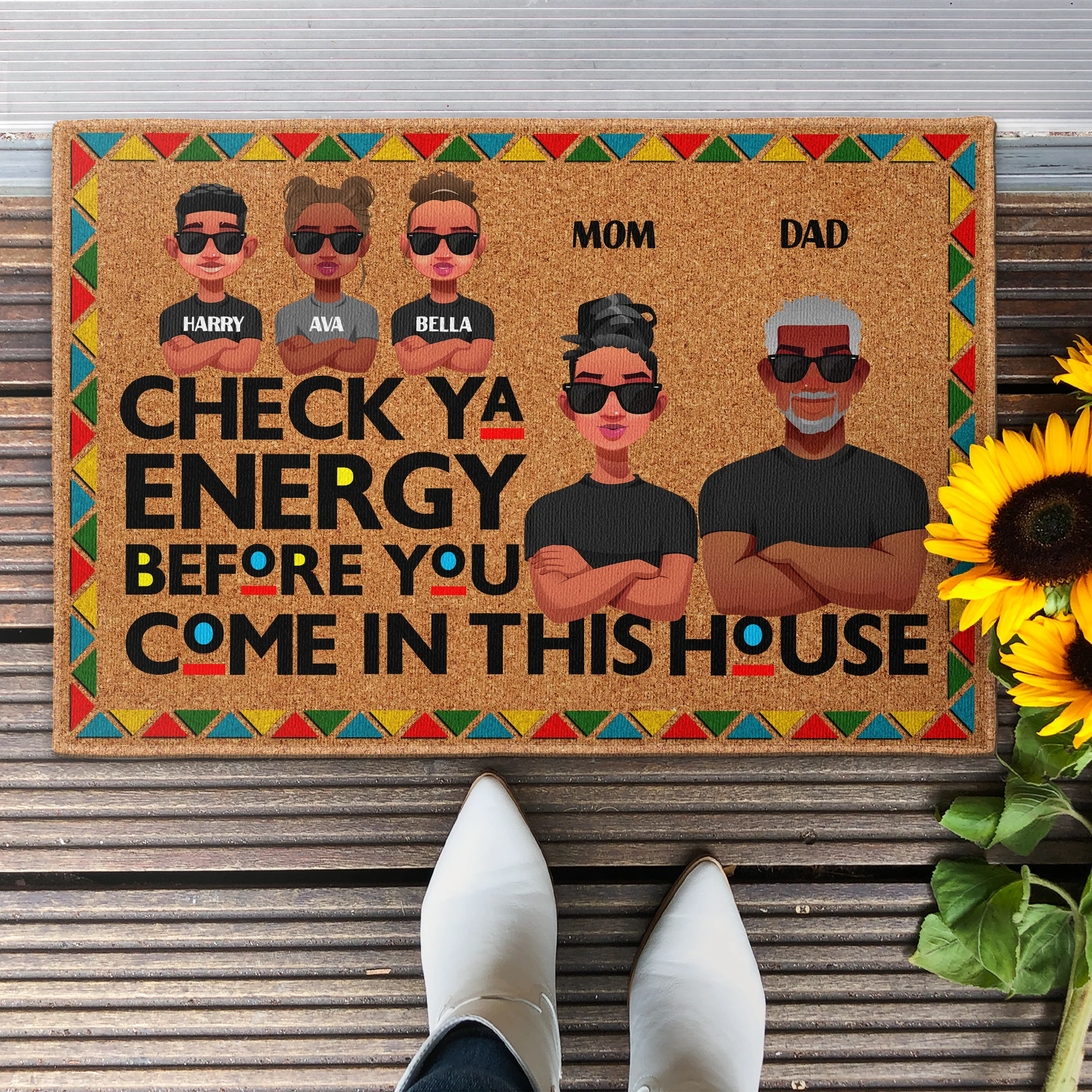 Check Ya Energy - Personalized Doormat - Image 2