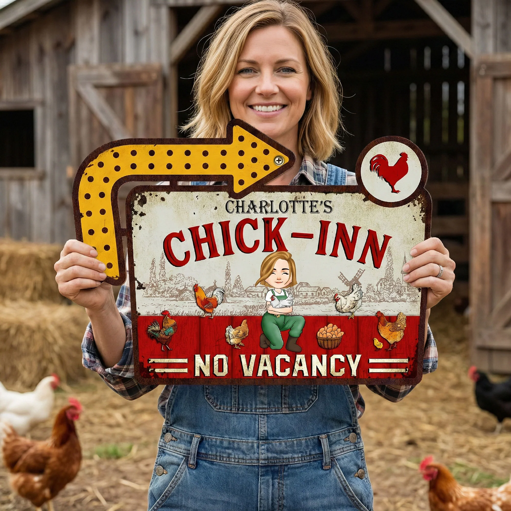 Chick-Inn - Personalized Metal Sign - Image 3