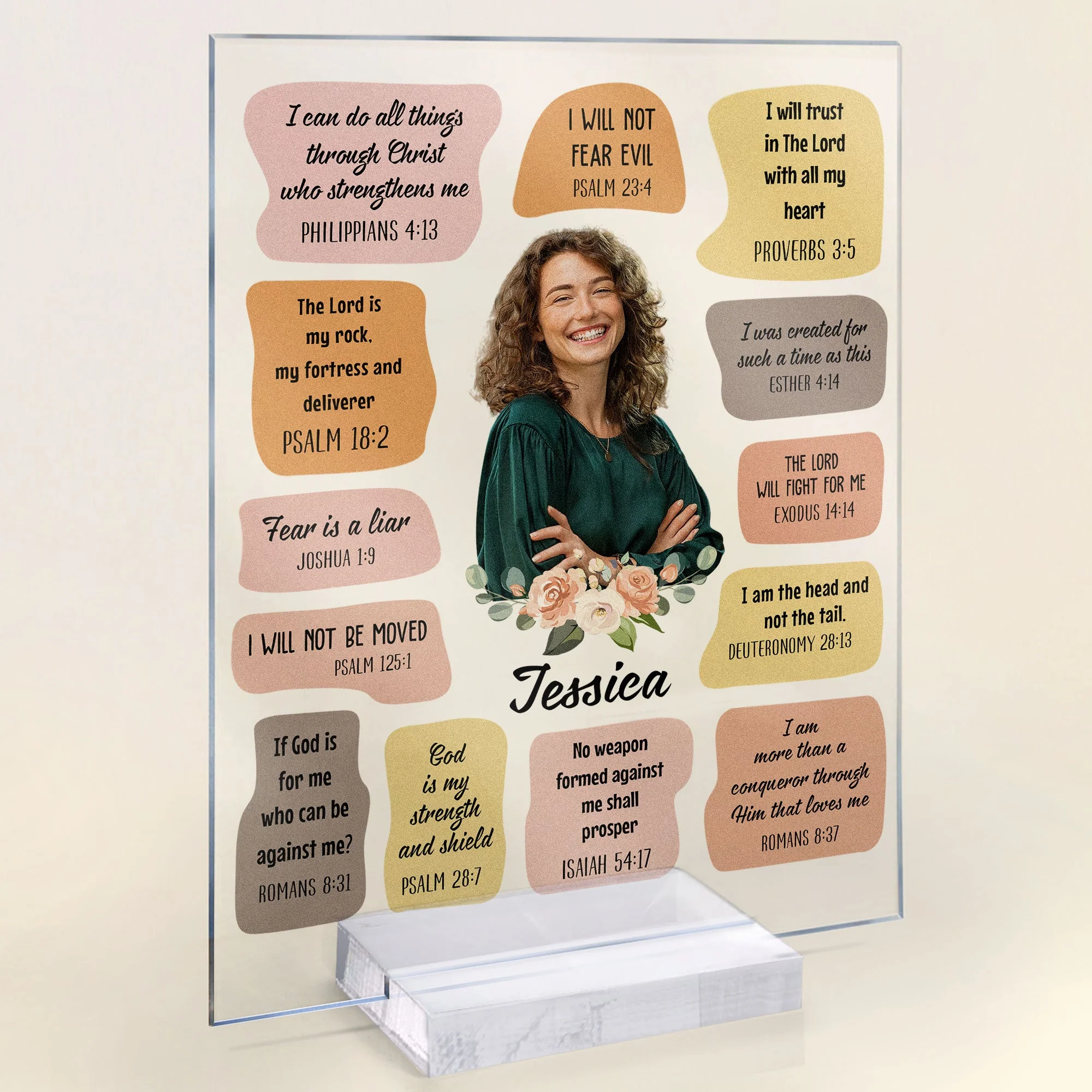 Christian Bible Verse Affirmations - Personalized Acrylic Photo Plaque - Gift For Daughter - Image 5