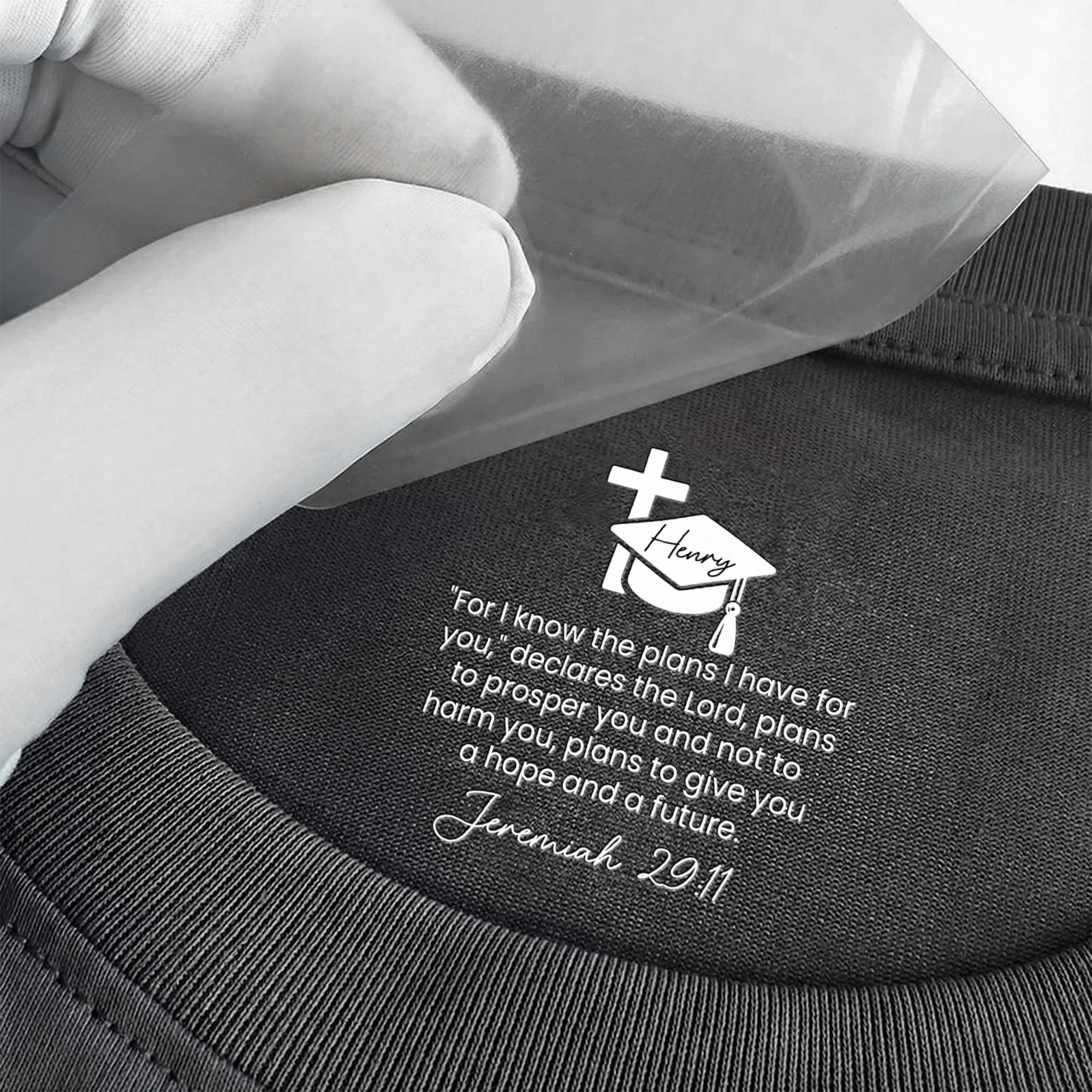 Christian Graduation Gift With Motivational Message For Son/Daughter - Personalized Shirt - Image 3