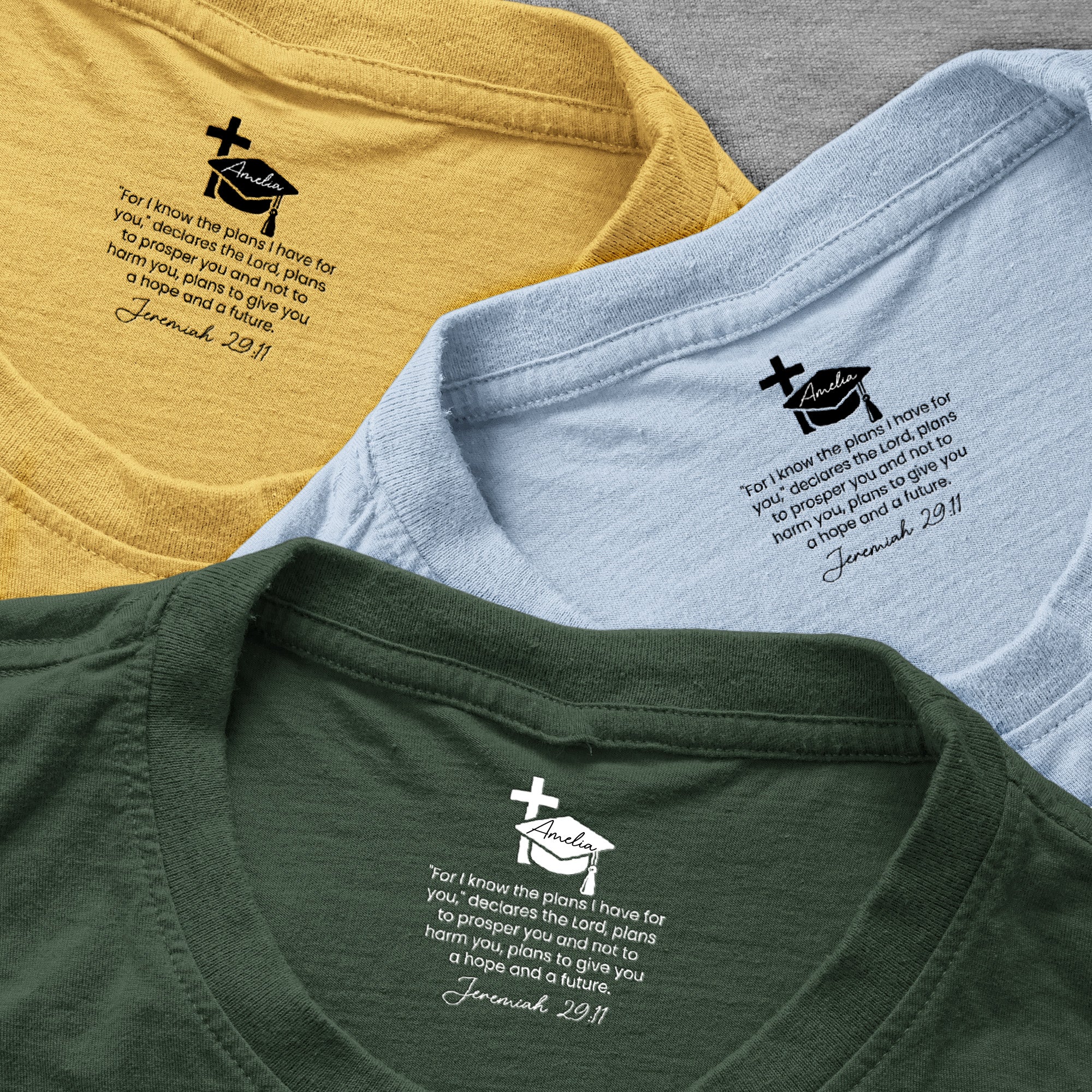 Christian Graduation Gift With Motivational Message For Son/Daughter - Personalized Shirt - Image 4