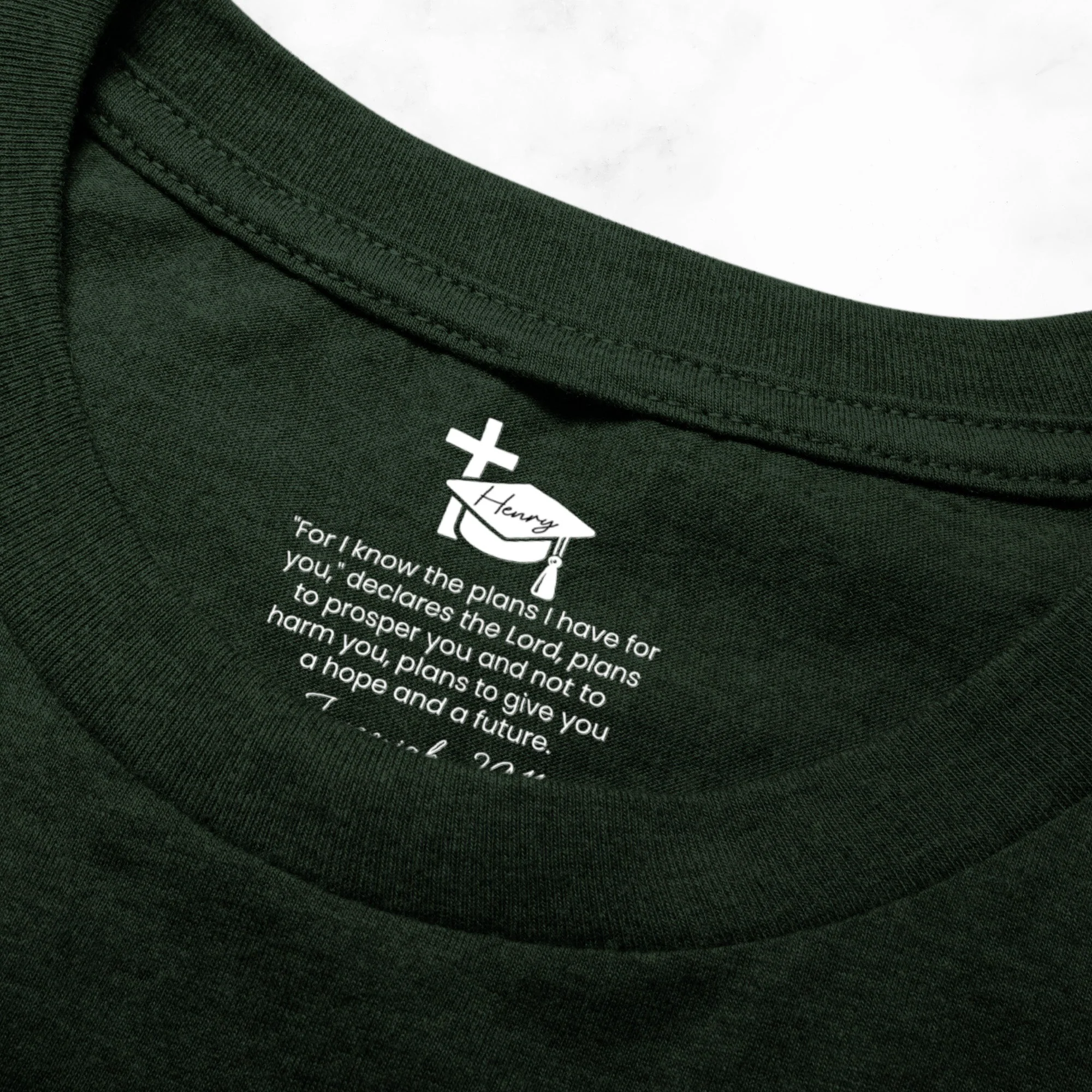 Christian Graduation Gift With Motivational Message For Son/Daughter - Personalized Shirt - Image 5