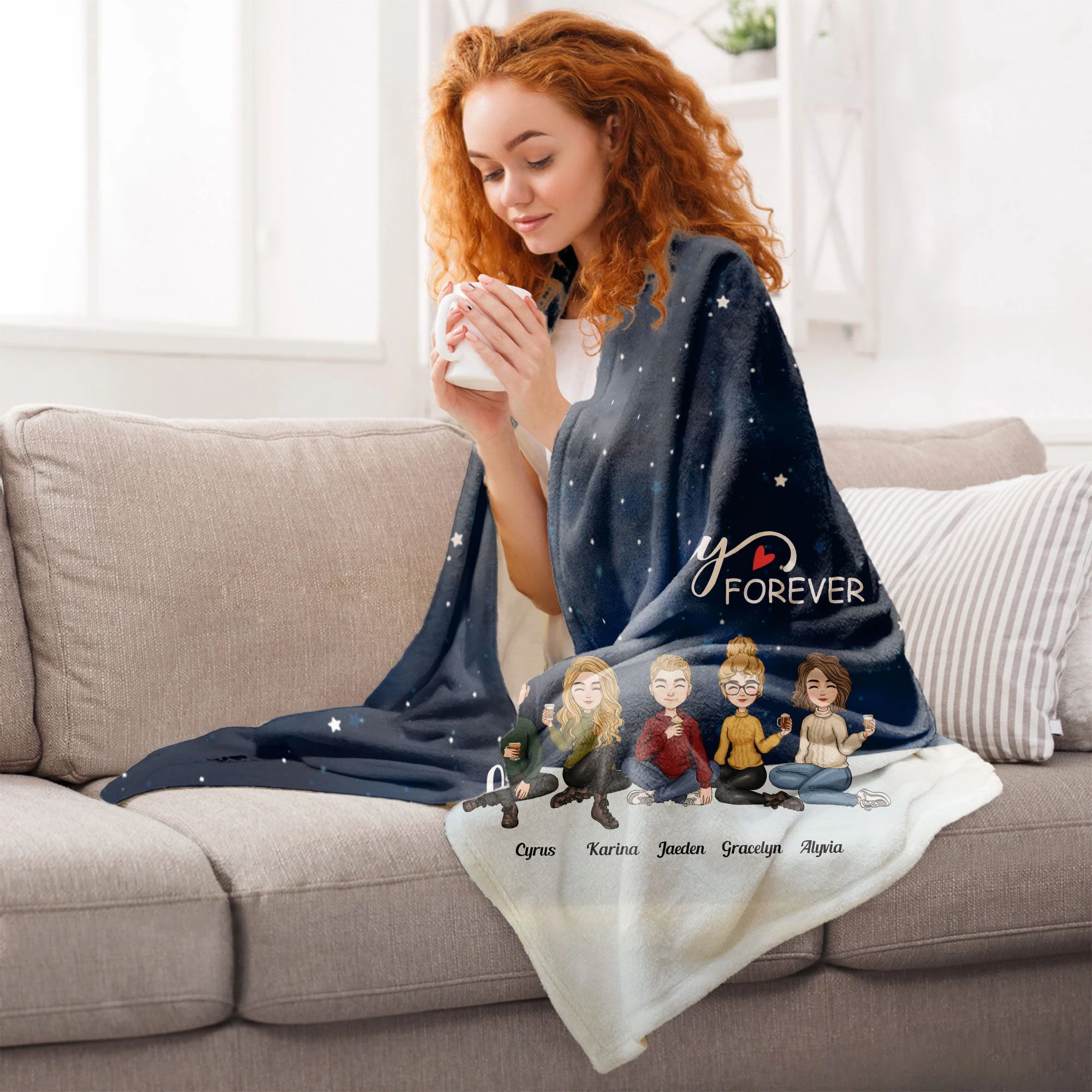 Christmas Eve - Family Forever - Personalized Blanket - Christmas, New Year Gift For Family, Sisters, Brothers, Sibling - Image 6