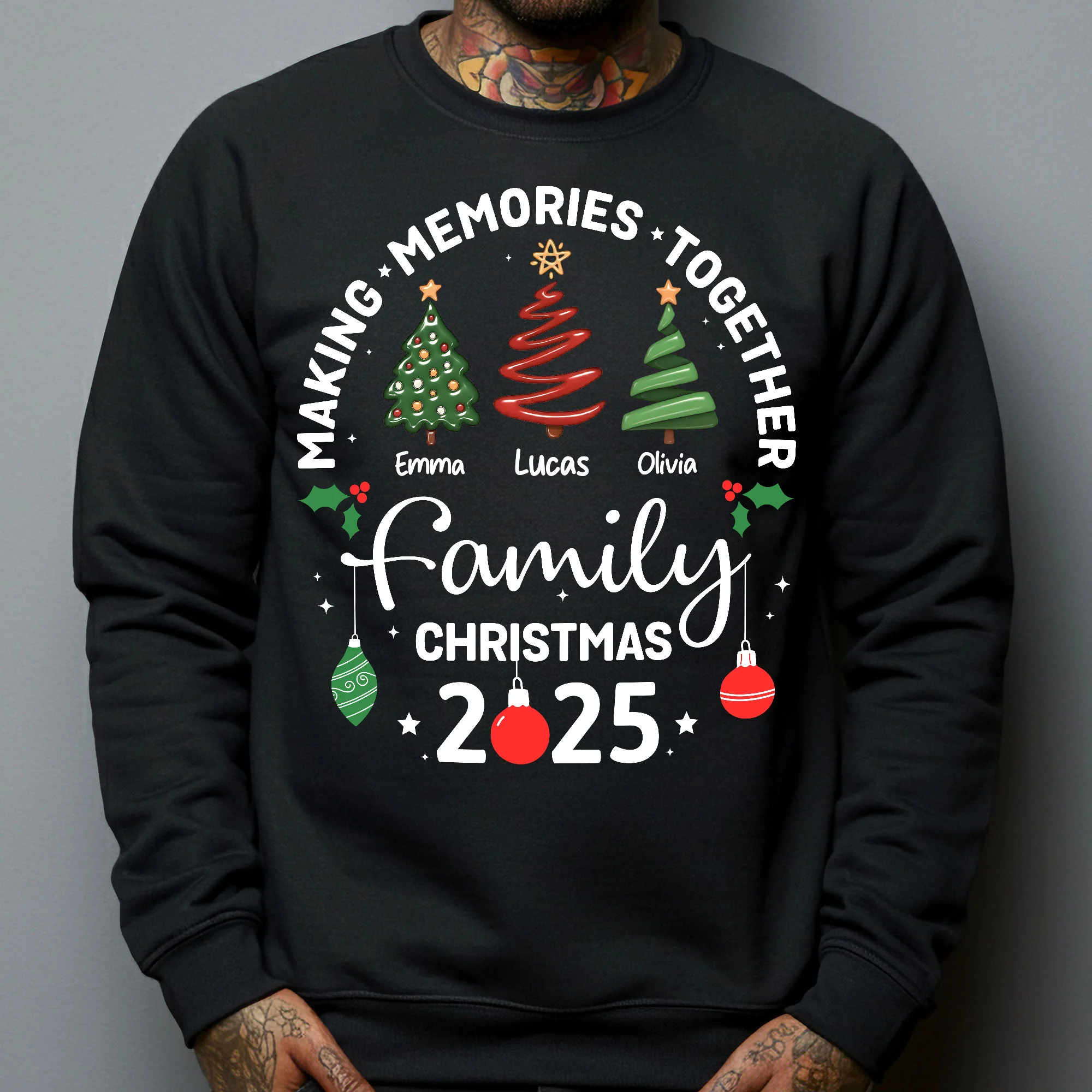 Christmas Family, Christmas Crew, Matching Outfit - Personalized Shirt - Image 5