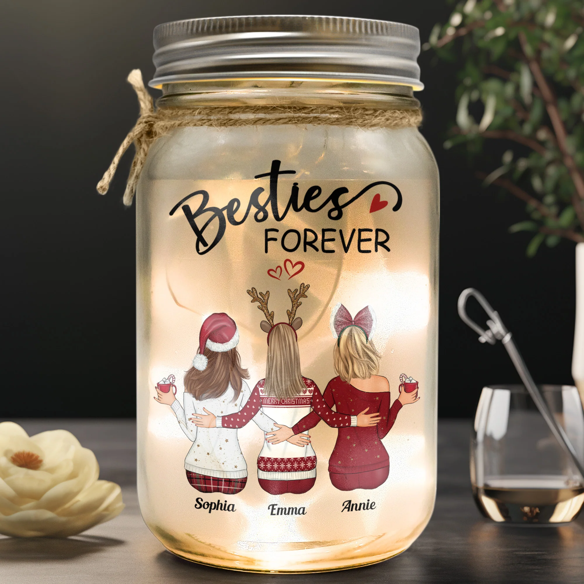 Christmas Jar Light You Will Always Be The Soul Sister - Personalized Mason Jar Light - Image 3