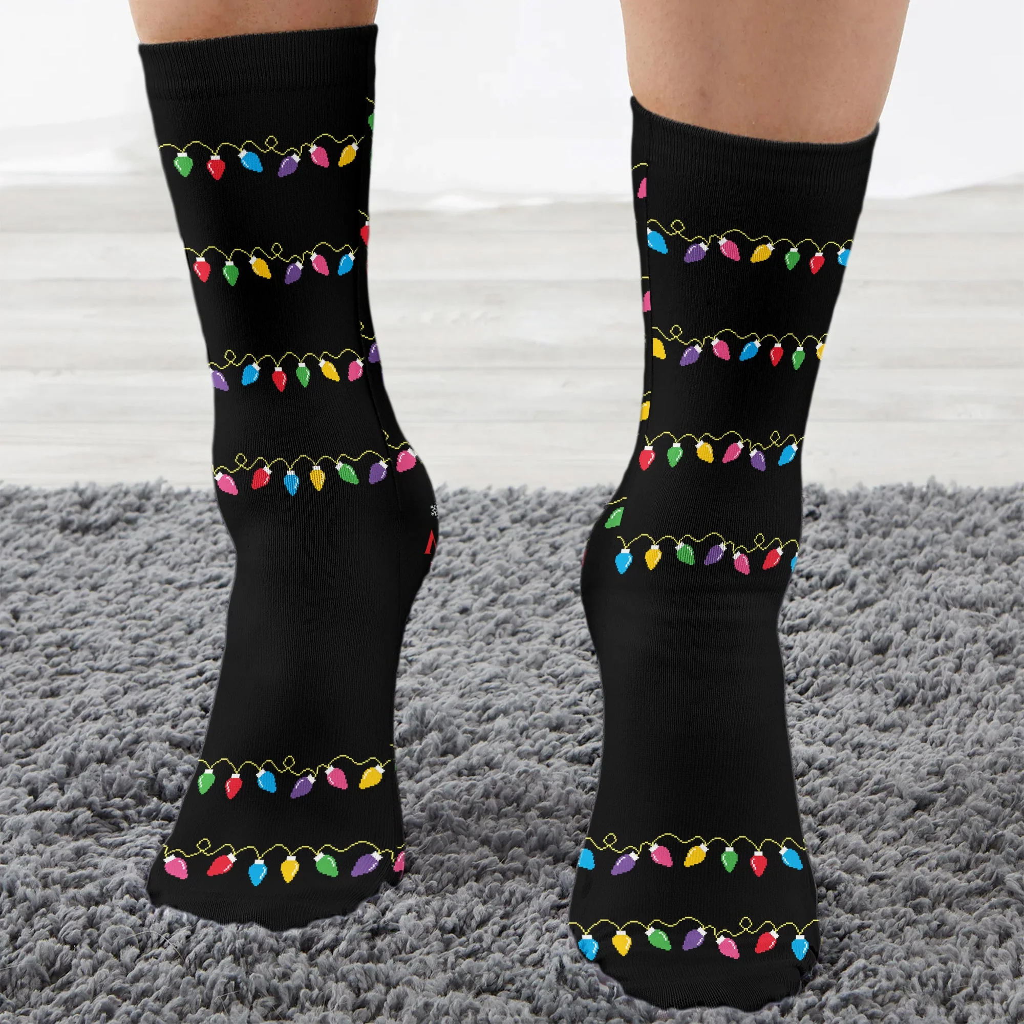 Christmas Movies Watching Socks - Personalized Crew Socks - Image 3