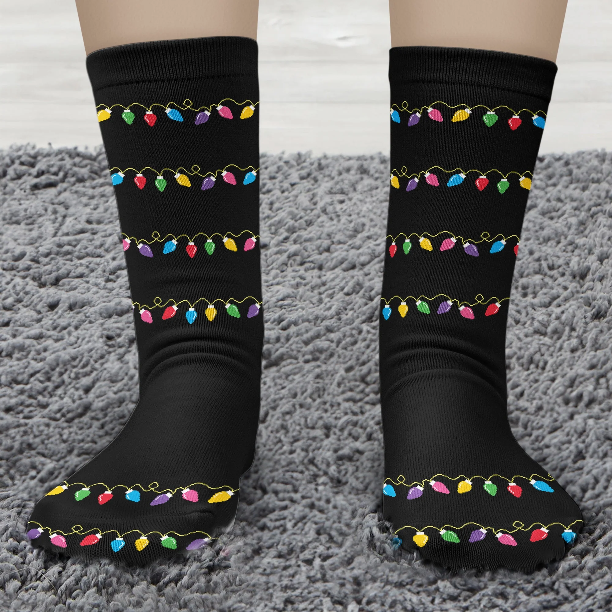 Christmas Movies Watching Socks - Personalized Crew Socks - Image 4