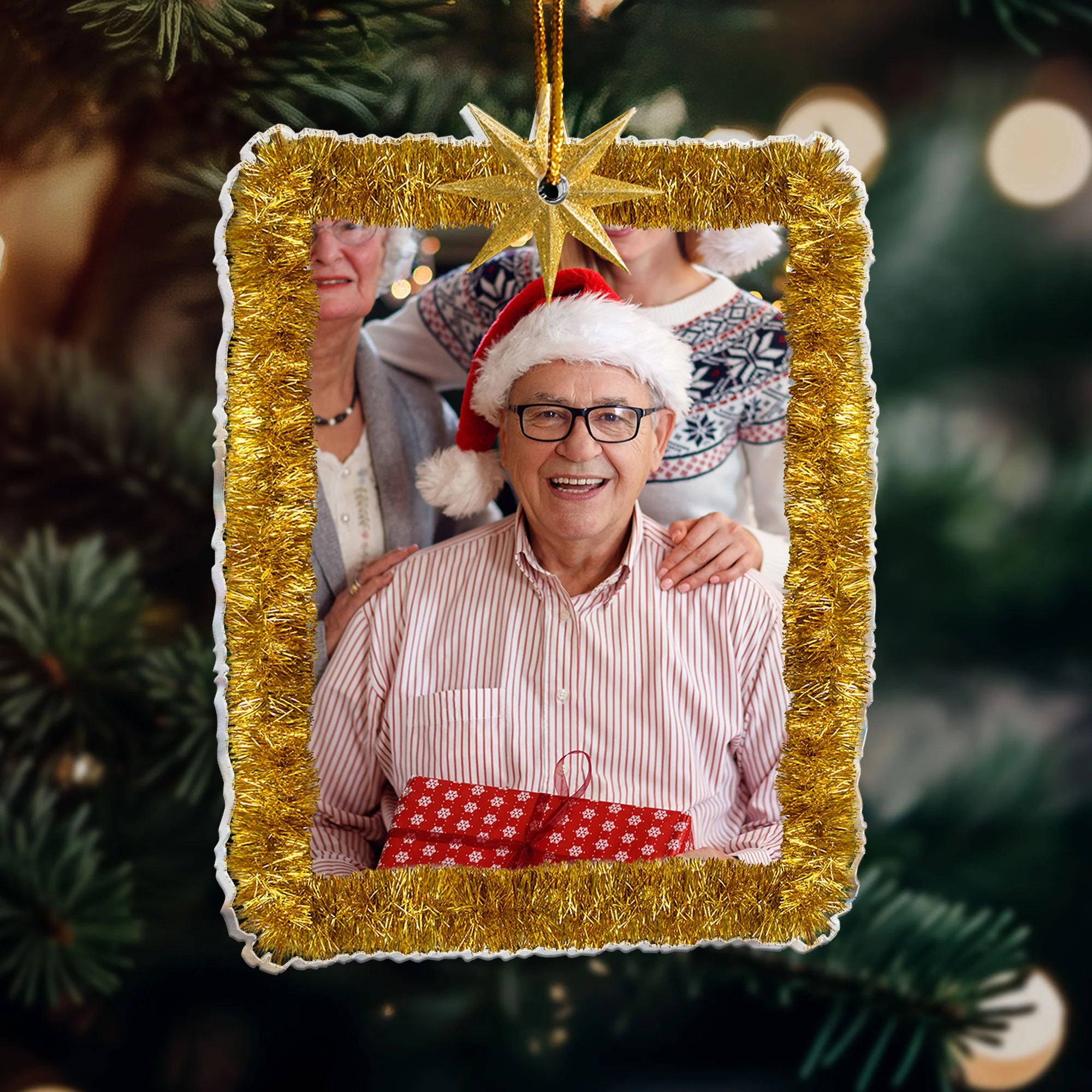 Christmas Ornament Custom Photo Frame - Personalized Acrylic Photo Ornament - Image 5