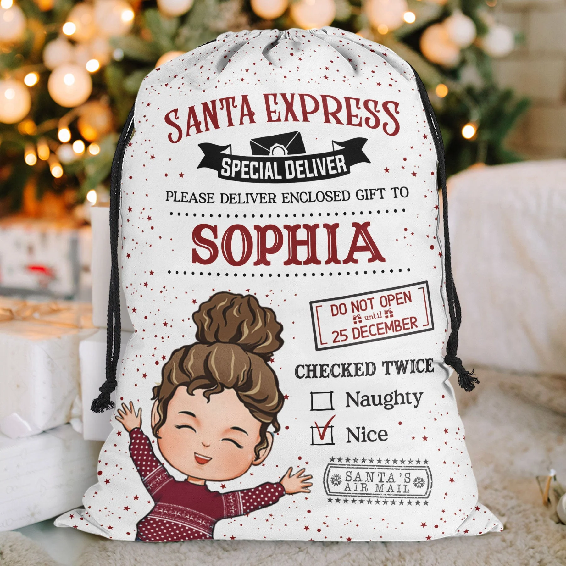 Christmas Santa Sack From North Pole For Kids - Personalized Christmas Sack - Image 2