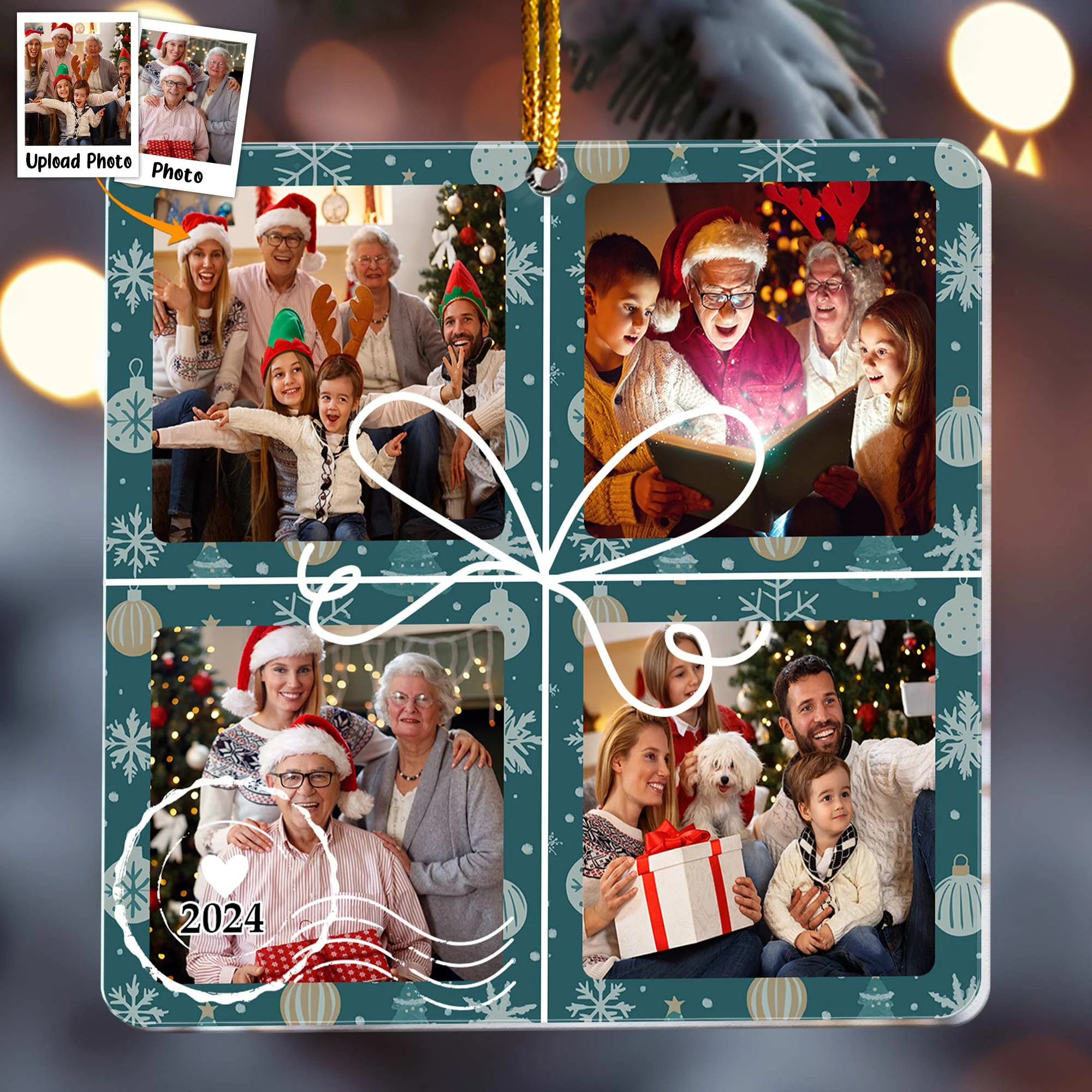 Christmas Special Delivery - Personalized Acrylic Photo Ornament - Image 2