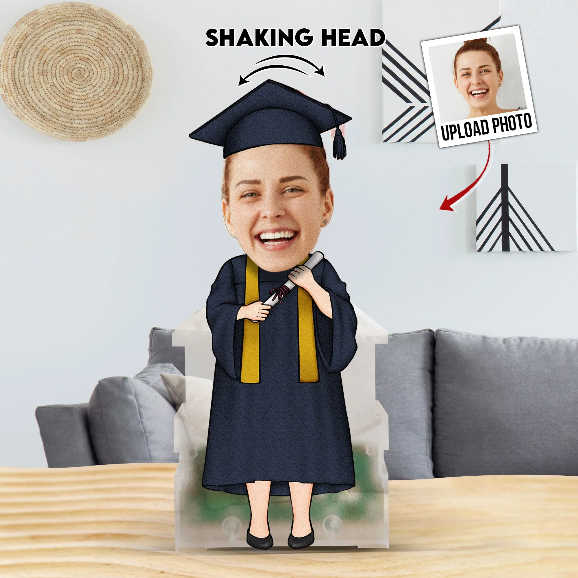 Class Of 2024 - Personalized Photo Shaking Head Acrylic Standee - Image 5