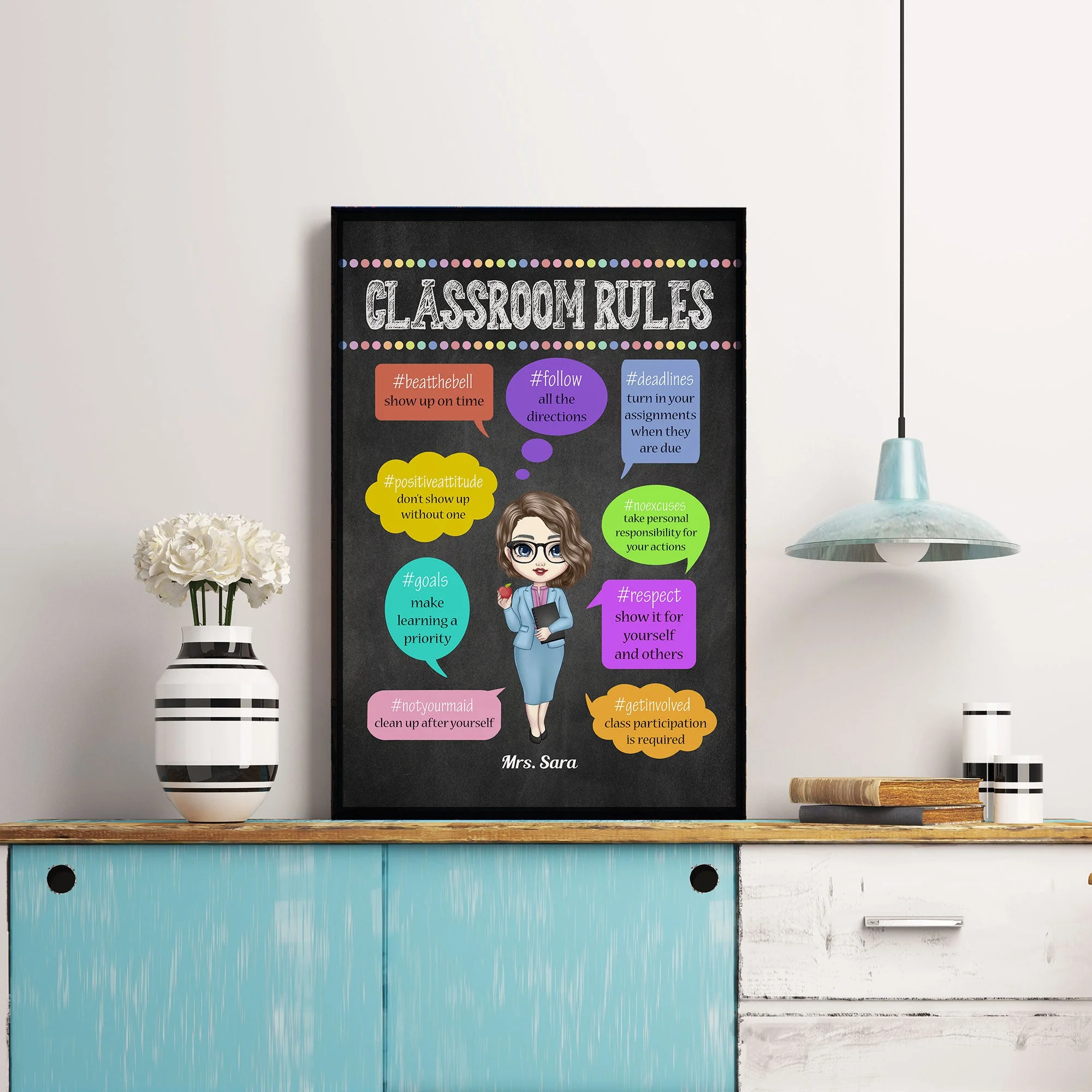 Classroom Rules - Personalized Poster/Wrapped Canvas - Image 2