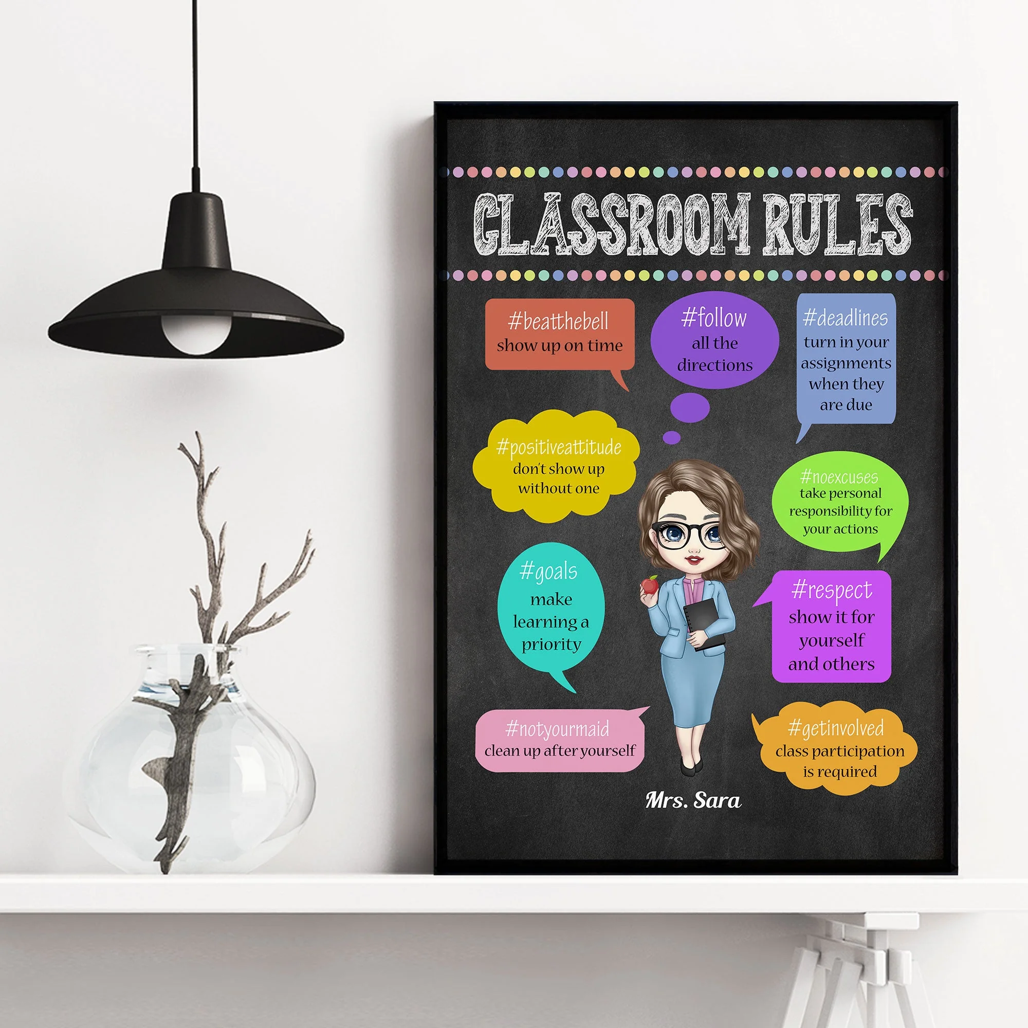 Classroom Rules - Personalized Poster/Wrapped Canvas - Image 3