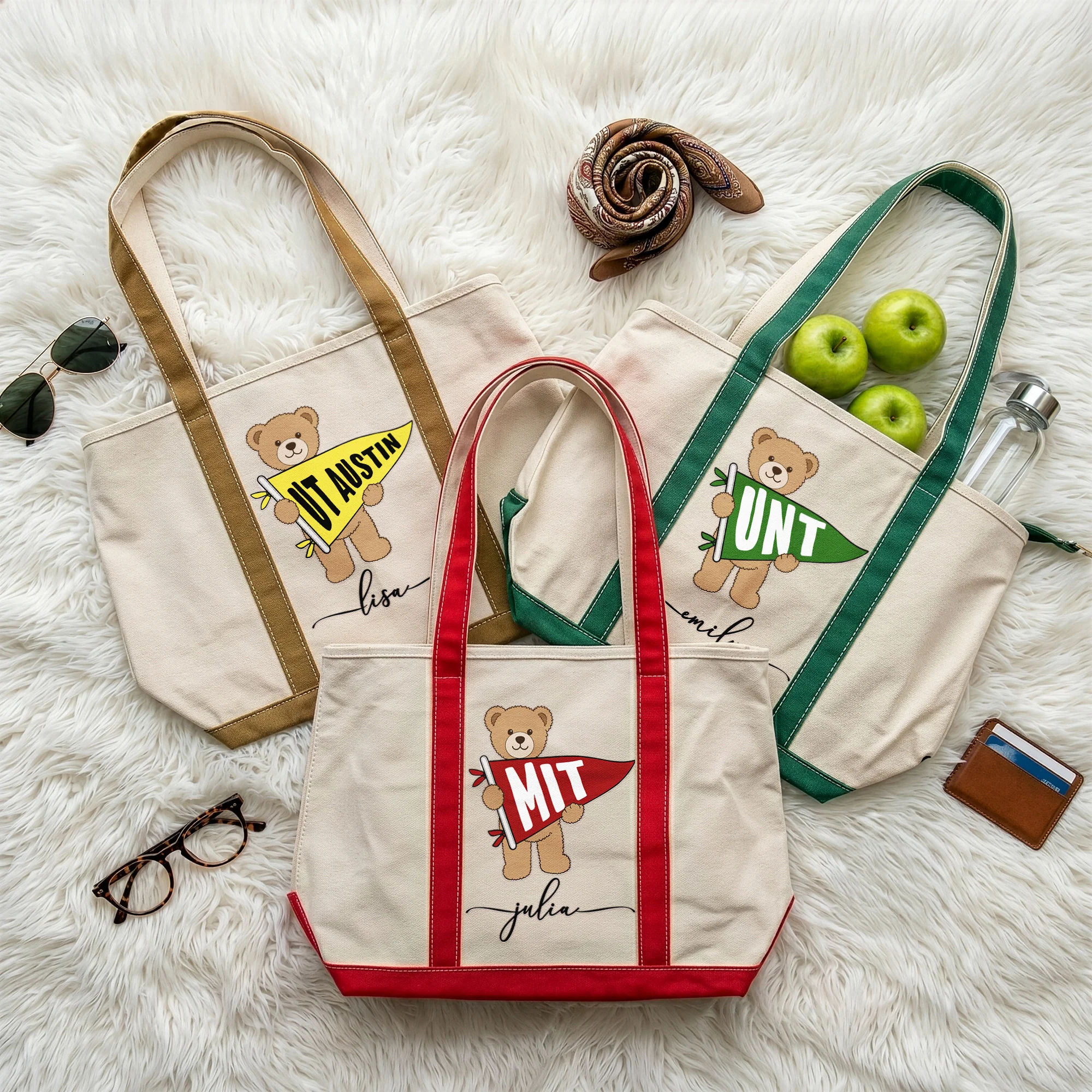 College Pennant School Spirit - Personalized Tote Bag - Image 3