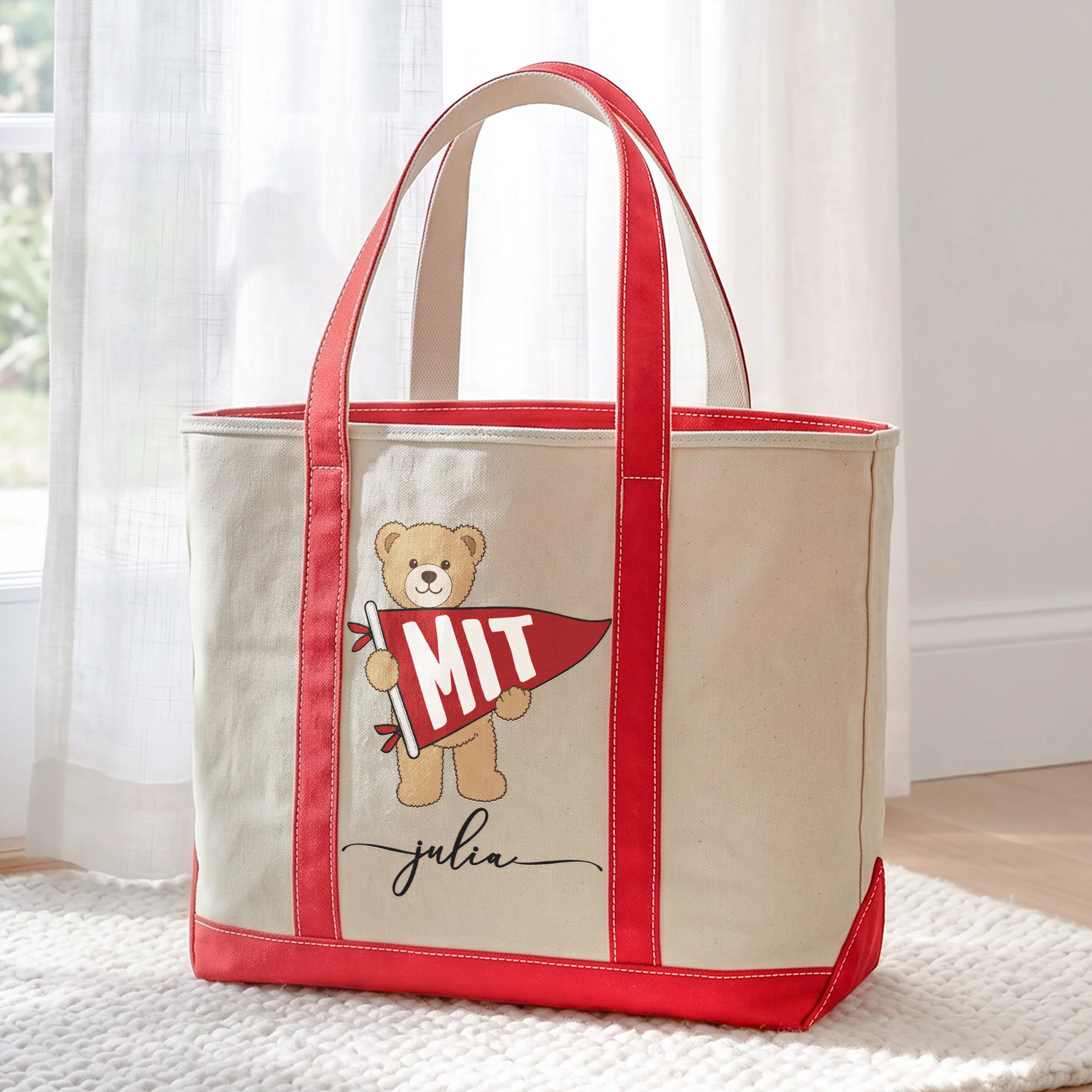 College Pennant School Spirit - Personalized Tote Bag - Image 4