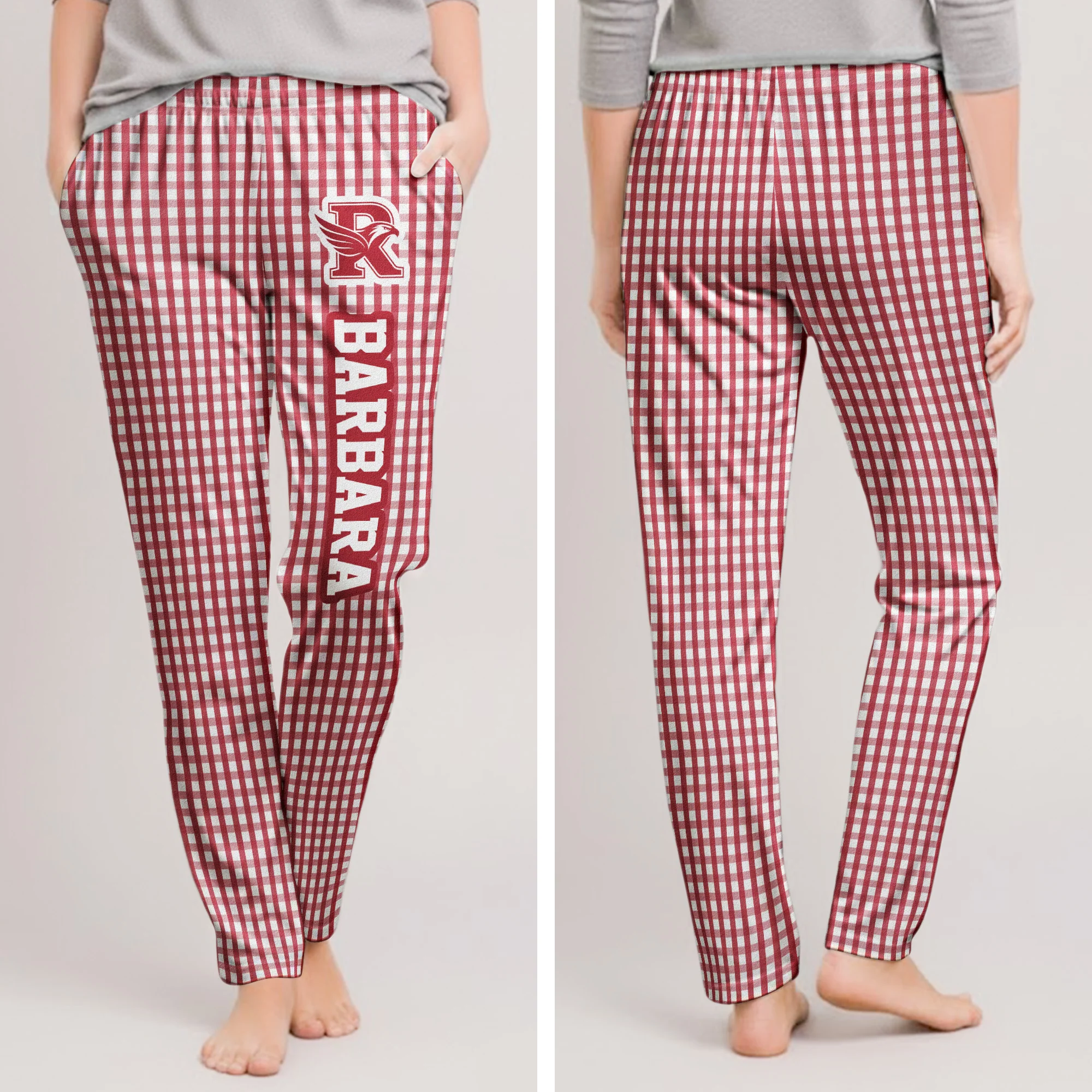 College University Custom Logo - Personalized Lounge Pants - Image 6