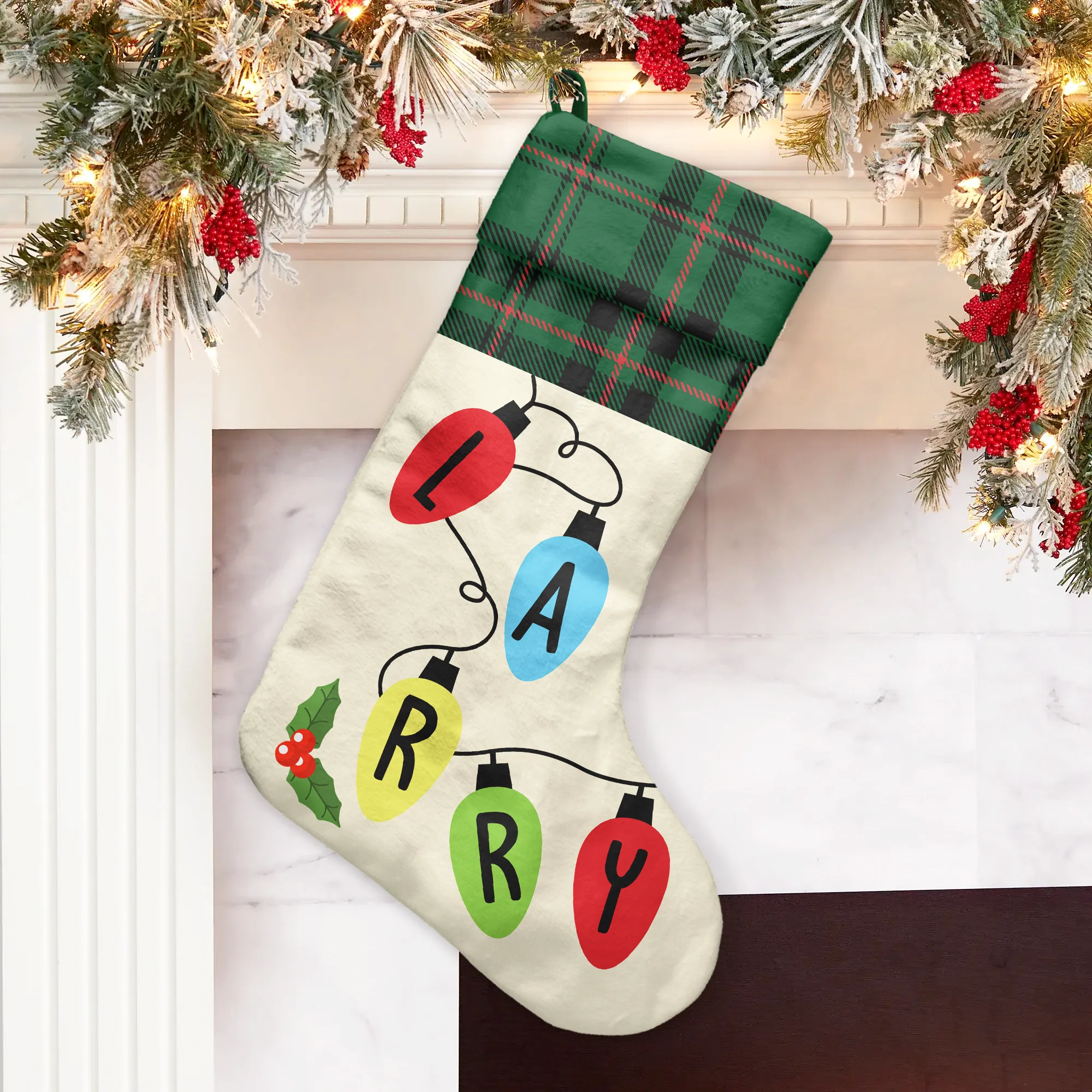 Colorful Lights - Personalized Stocking - Image 2