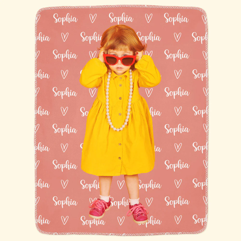Personalized Name And Photo Blanket For Kids - Personalized Baby Photo Blanket - Image 5