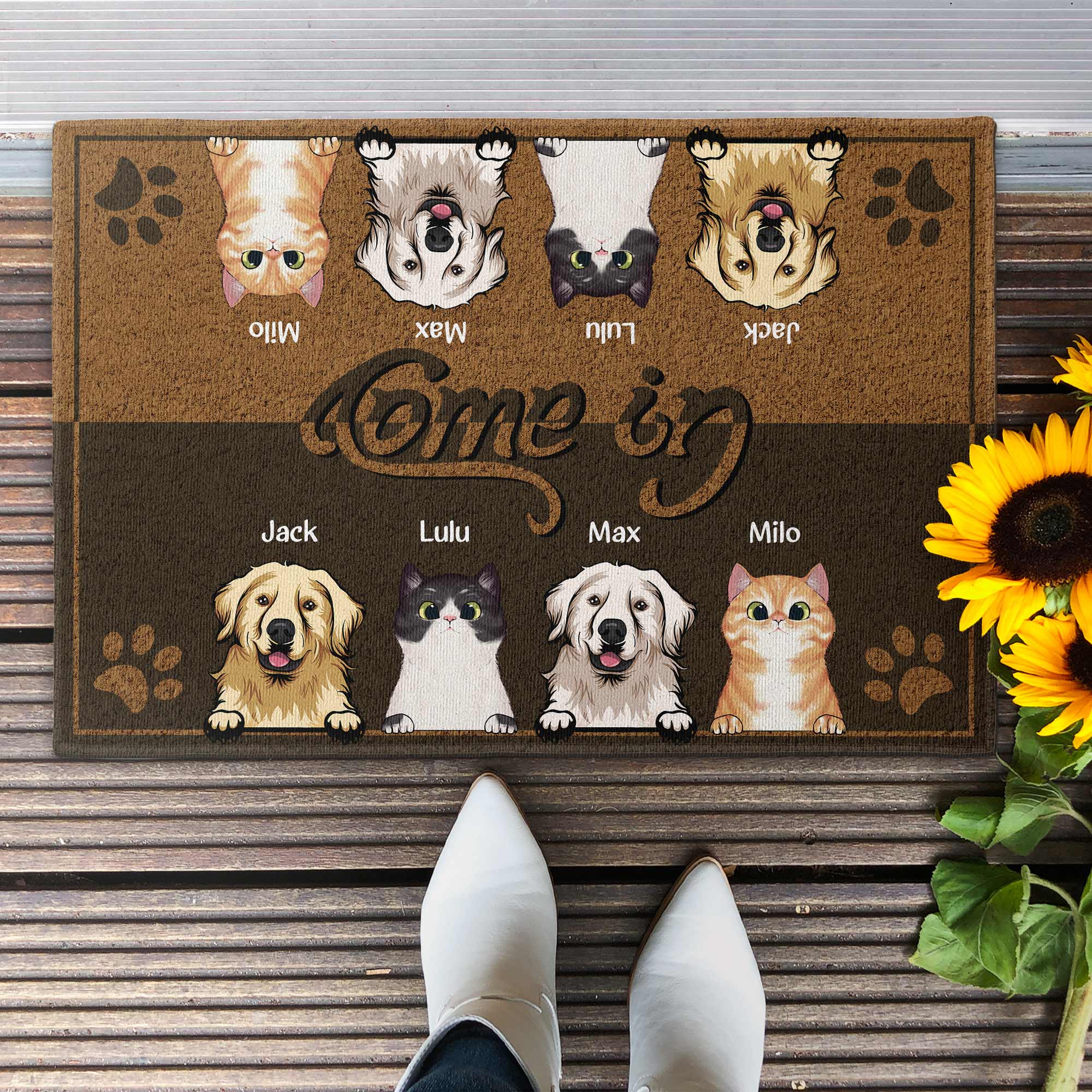 Come In & Go Away - Personalized Doormat - Image 2
