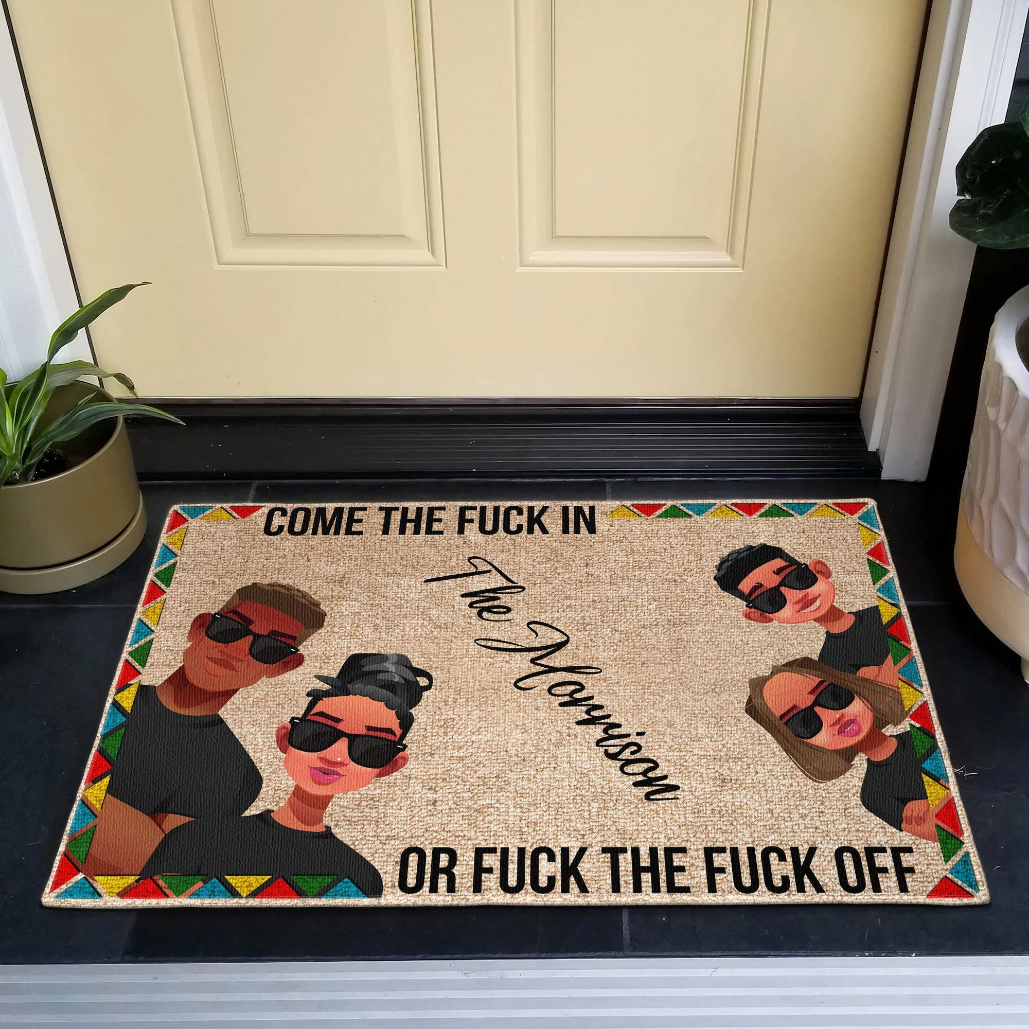 Come The F*ck In - Personalized Doormat - Image 5