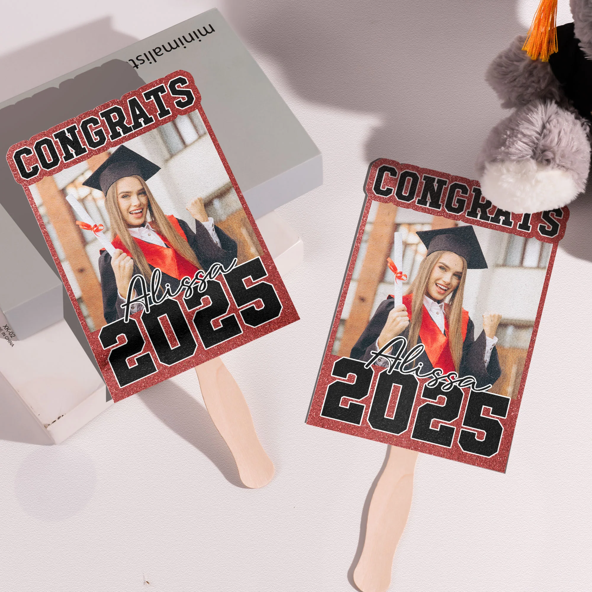 Congrats Graduation Fan Custom Photo - Custom Graduation Fan With Picture - Image 4