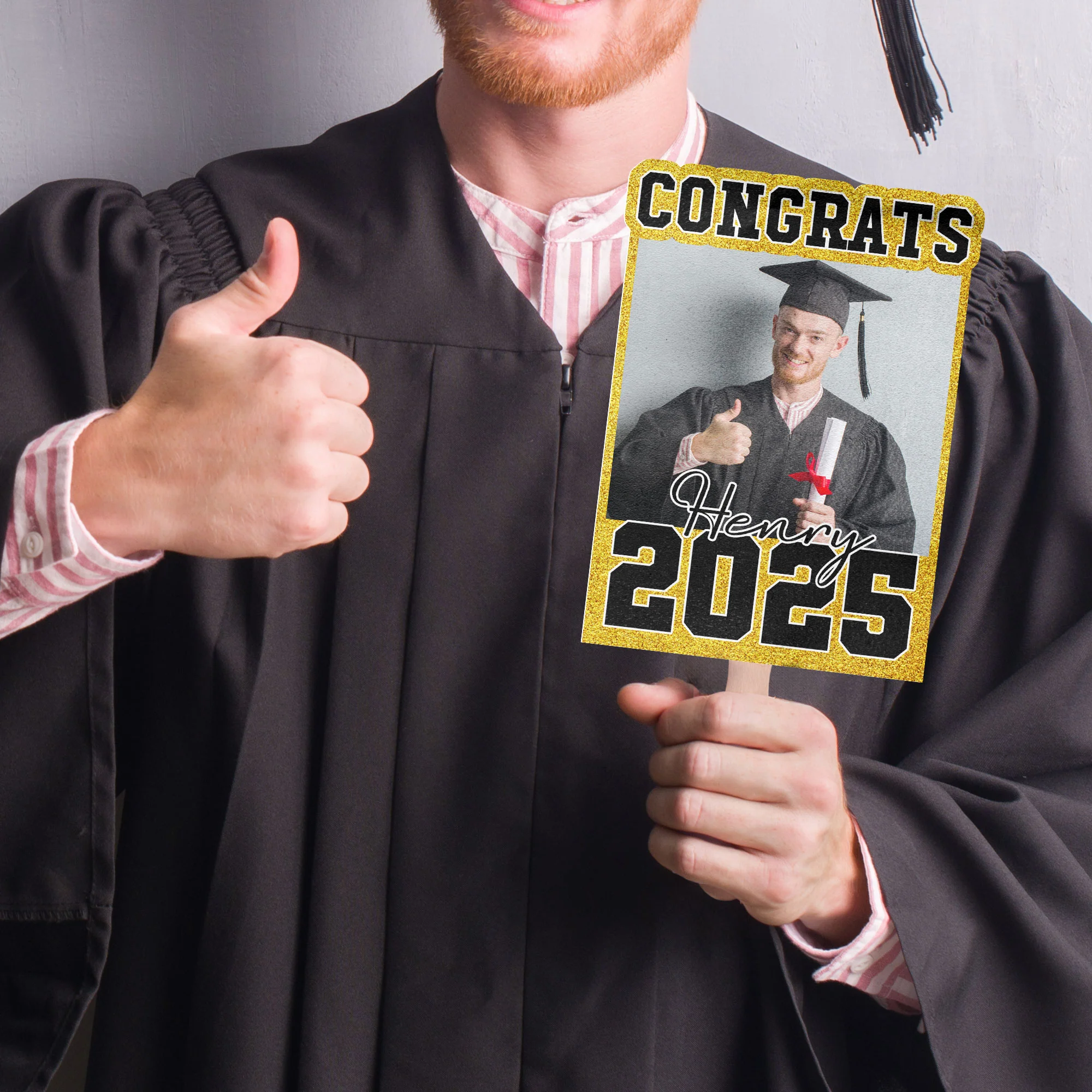 Congrats Graduation Fan Custom Photo - Custom Graduation Fan With Picture - Image 5