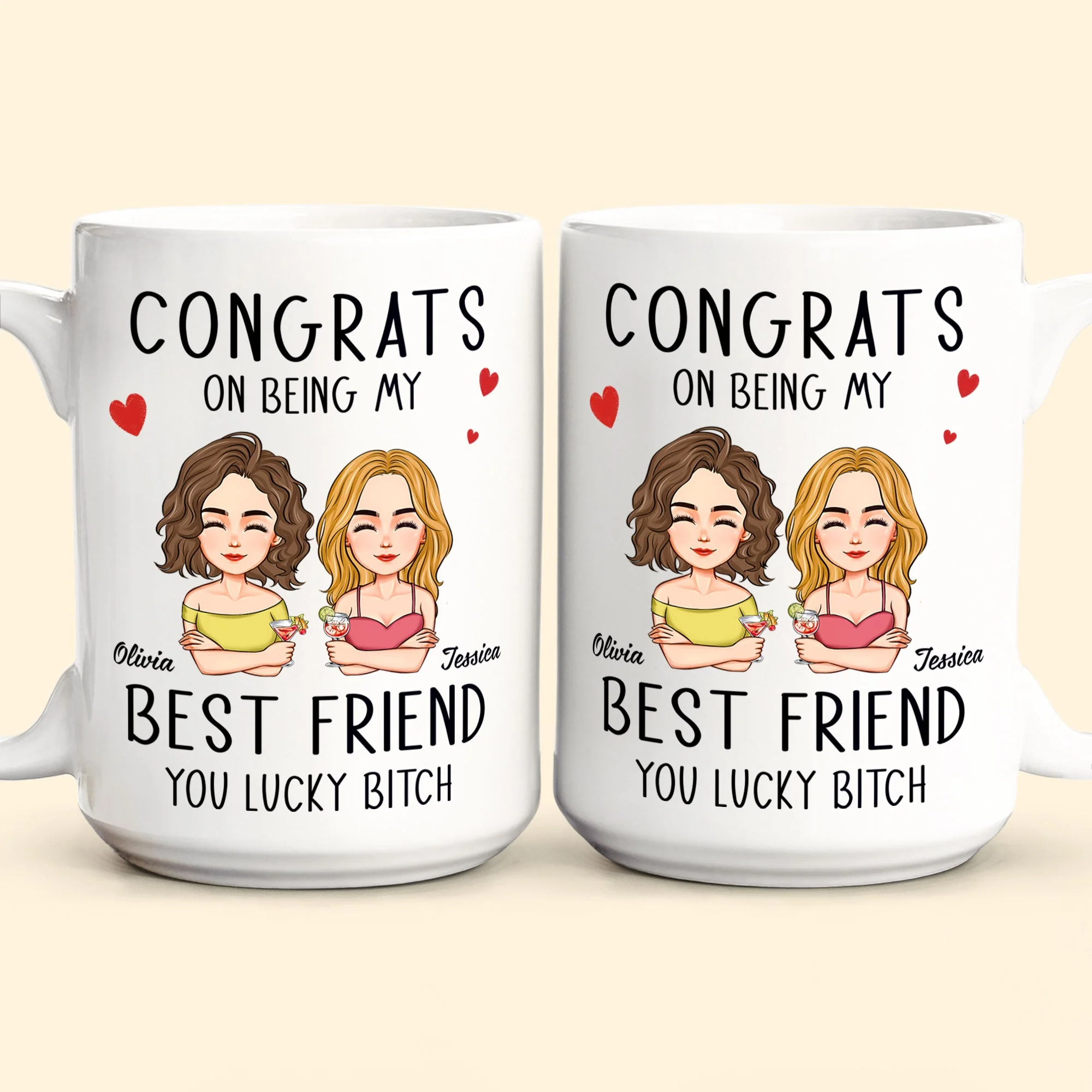 Congrats On Being My Bestie - Personalized Mug - Image 2