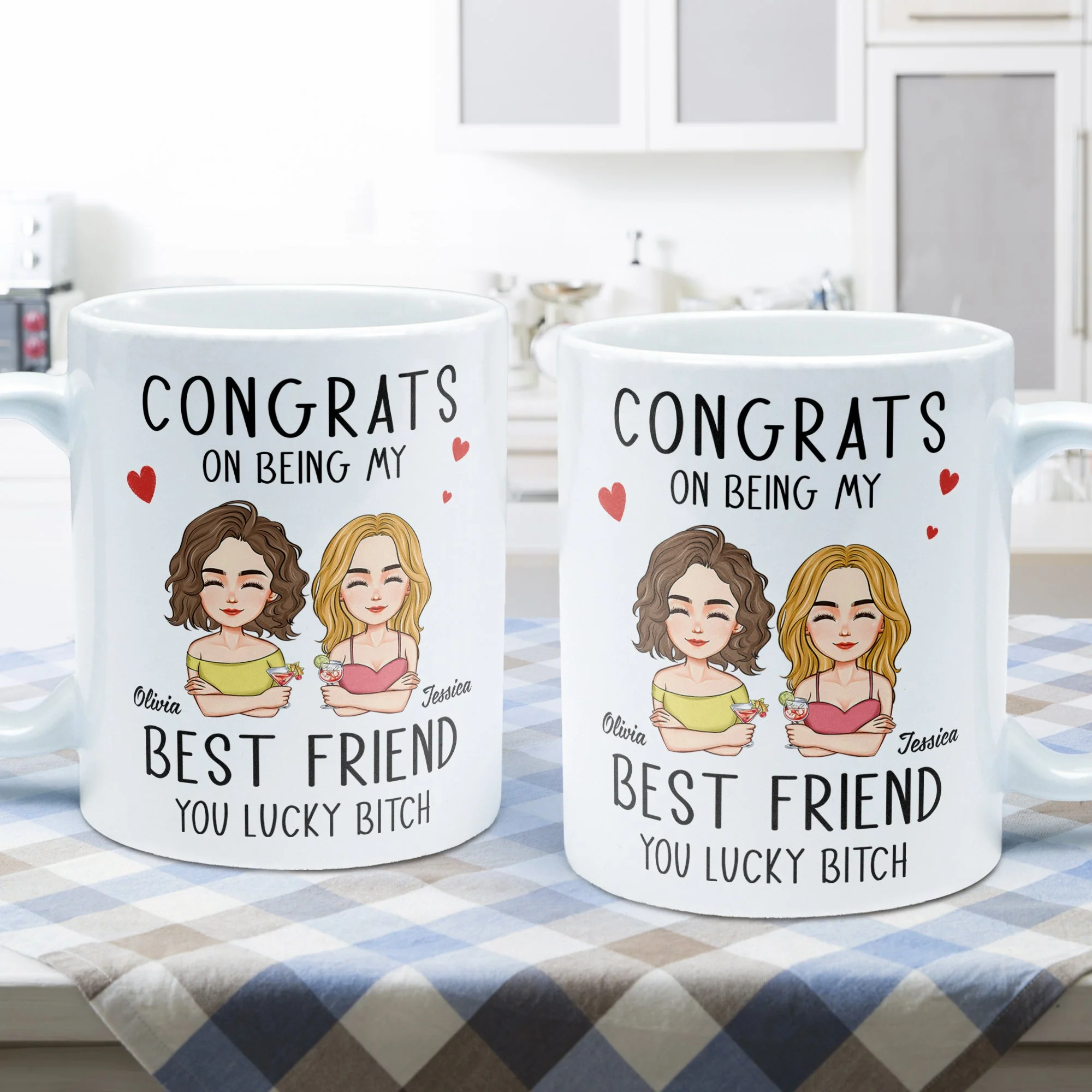 Congrats On Being My Bestie - Personalized Mug - Image 8