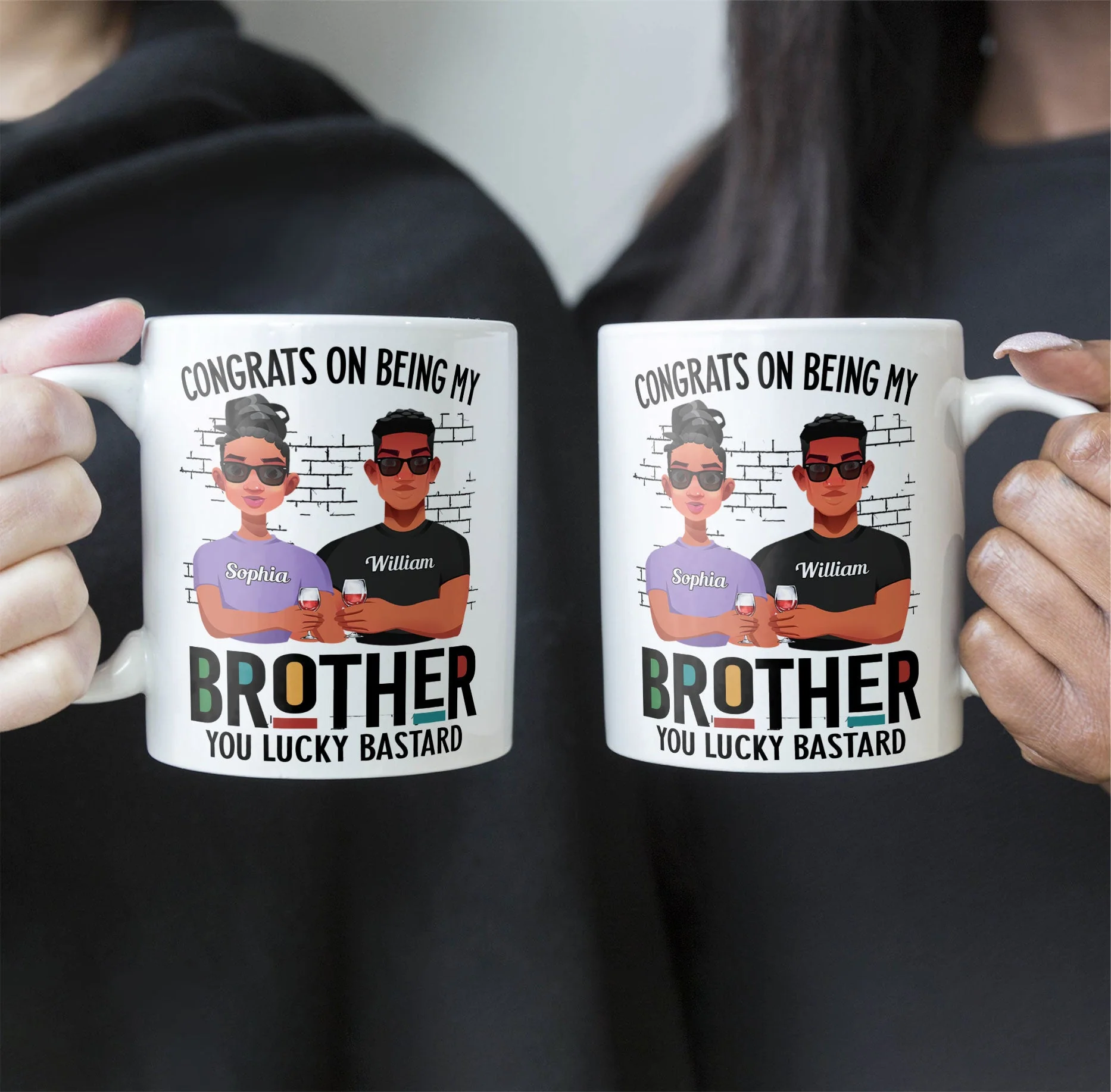 Congrats On Being My Brother - Personalized Mug - Image 5