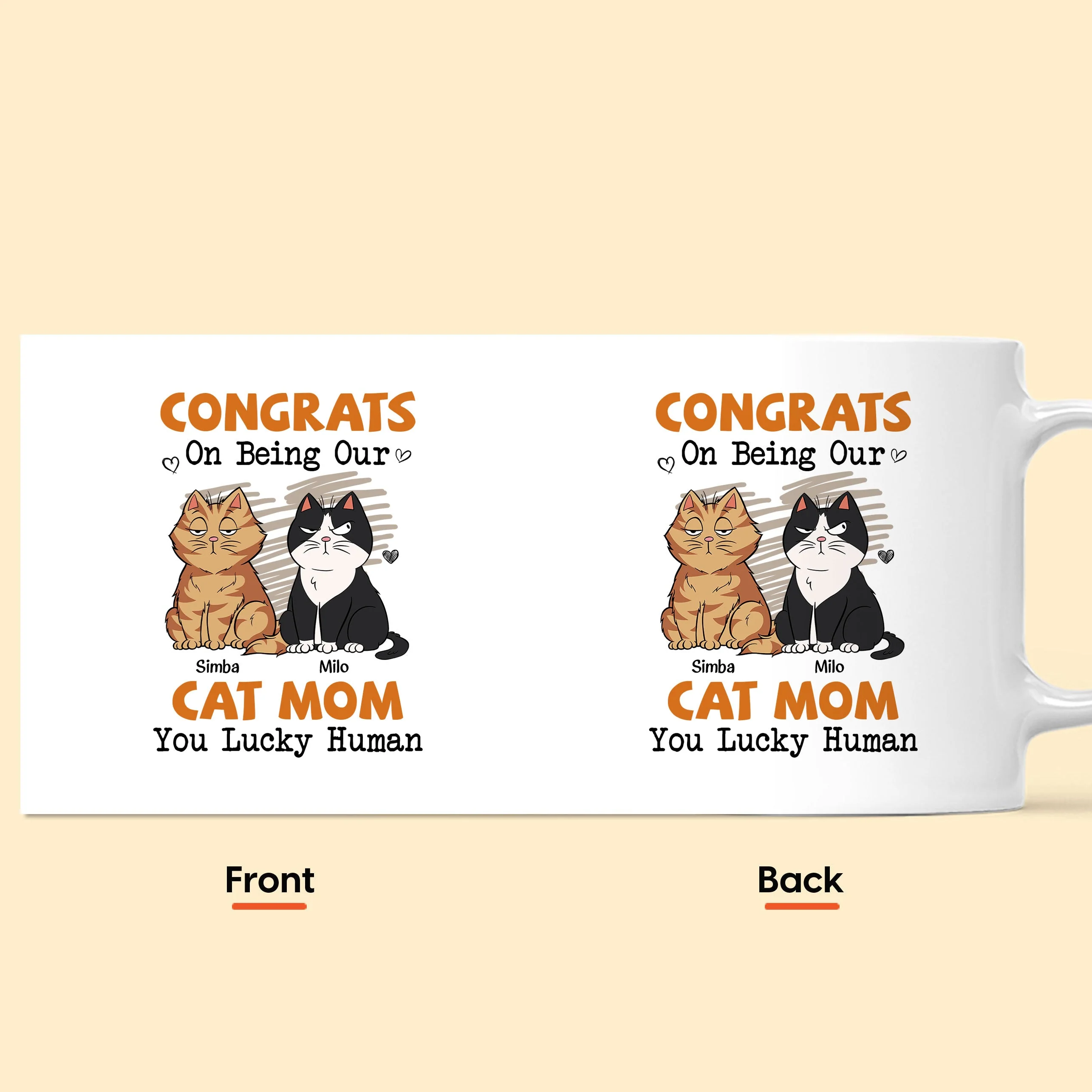 Congrats On Being My Cat Mom - Personalized Mug - Image 8