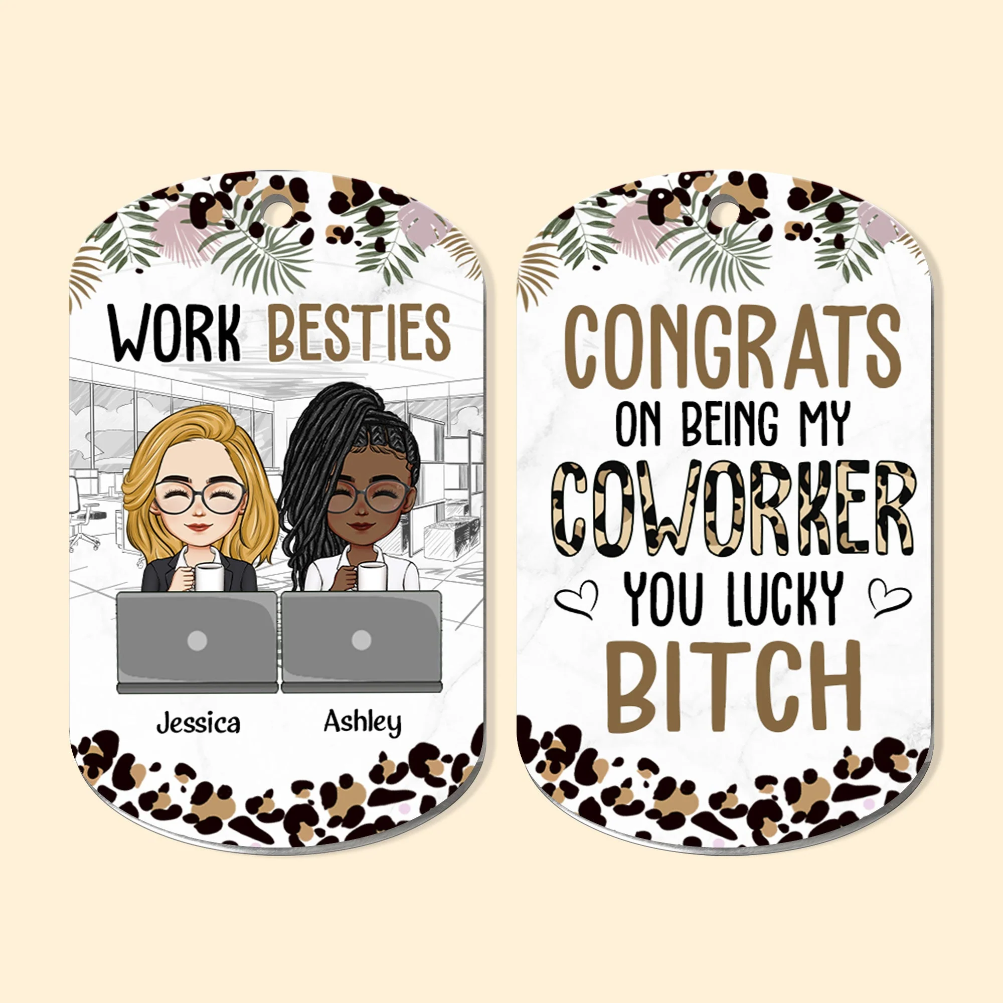 Congrats On Being My Coworker - Personalized Keychain - Image 5