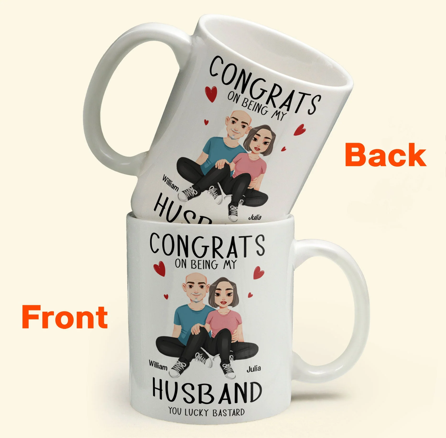 Congrats On Being My Husband New Version - Personalized Mug - Image 2