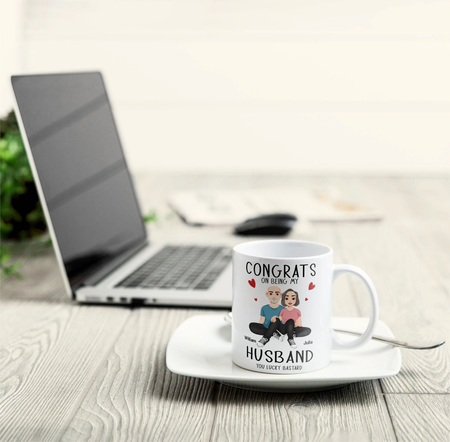 Congrats On Being My Husband New Version - Personalized Mug - Image 3