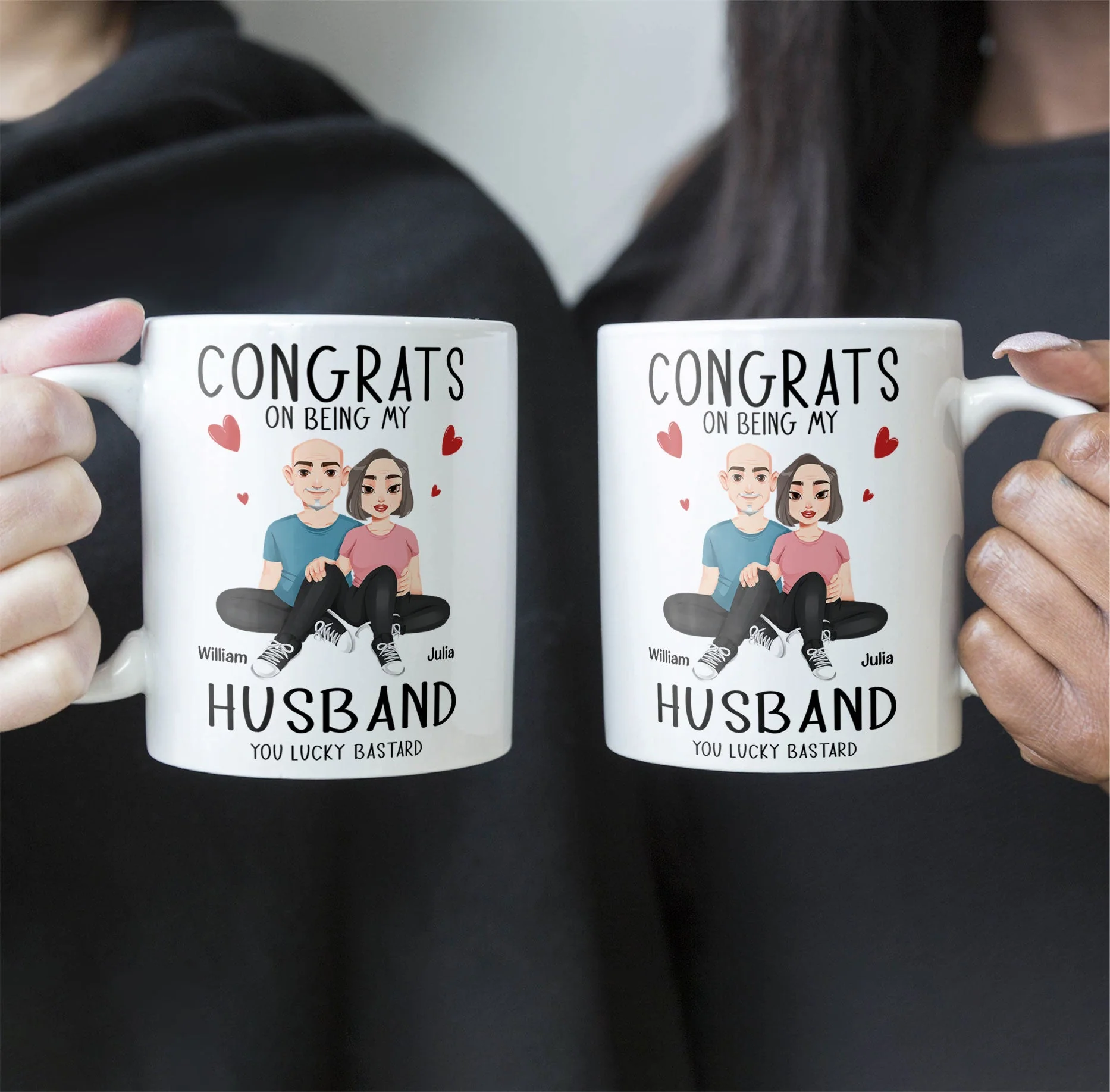 Congrats On Being My Husband New Version - Personalized Mug - Image 4