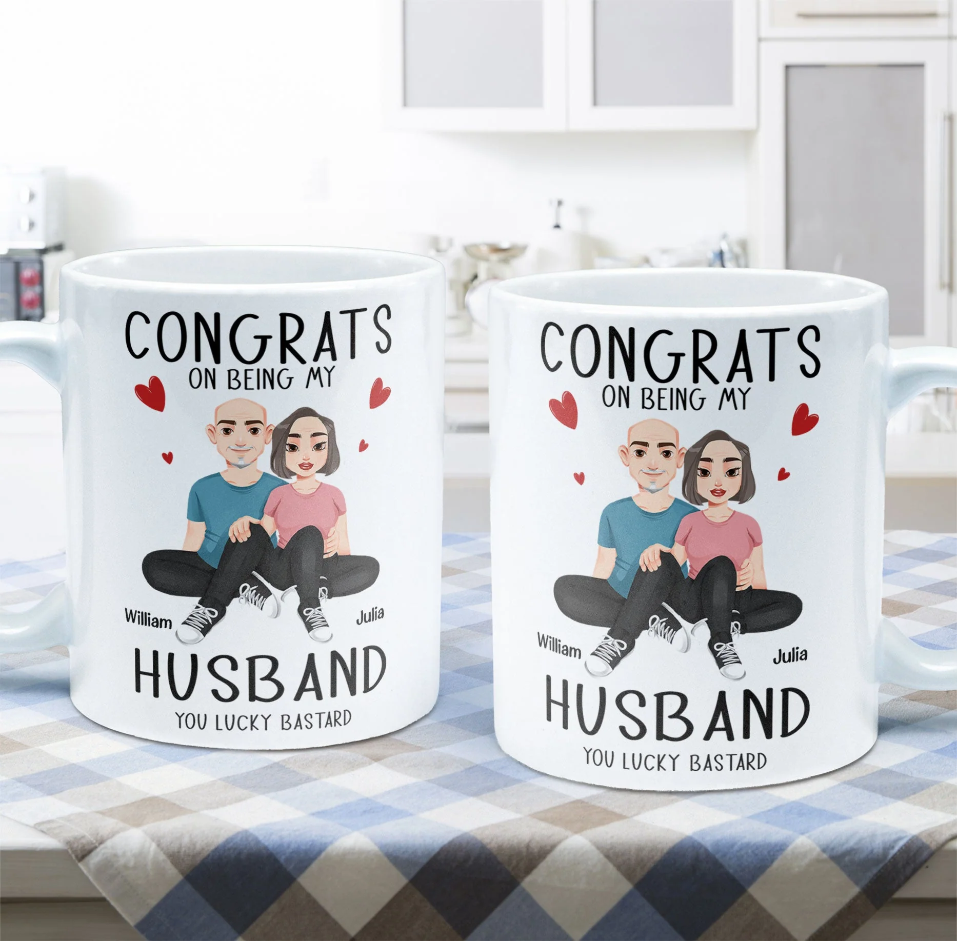 Congrats On Being My Husband New Version - Personalized Mug - Image 5